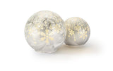 STT LED Glas Ball Set silber 2 Stk.