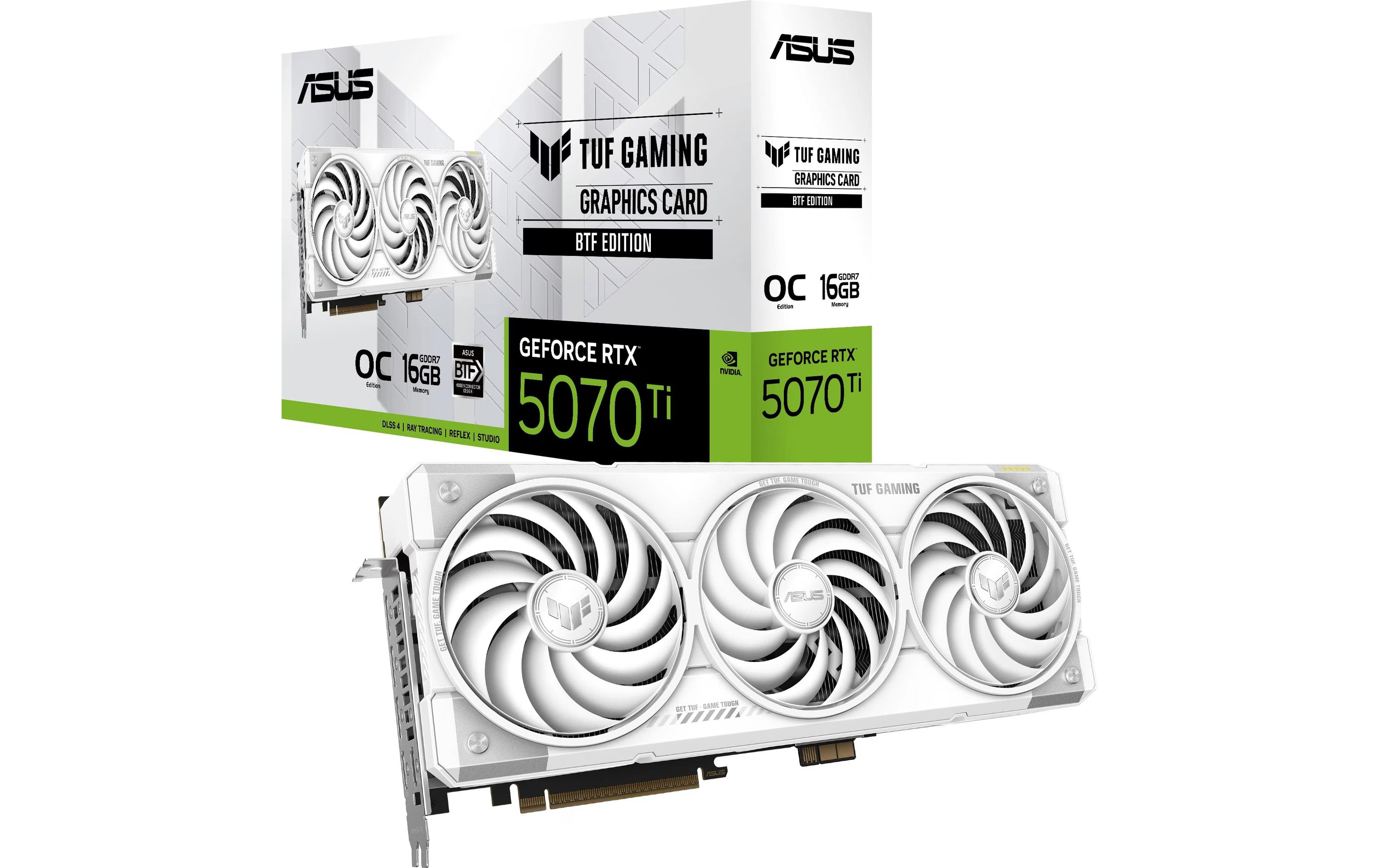 ASUS TUF RTX5070TI O16G WH BTF, GDDR7