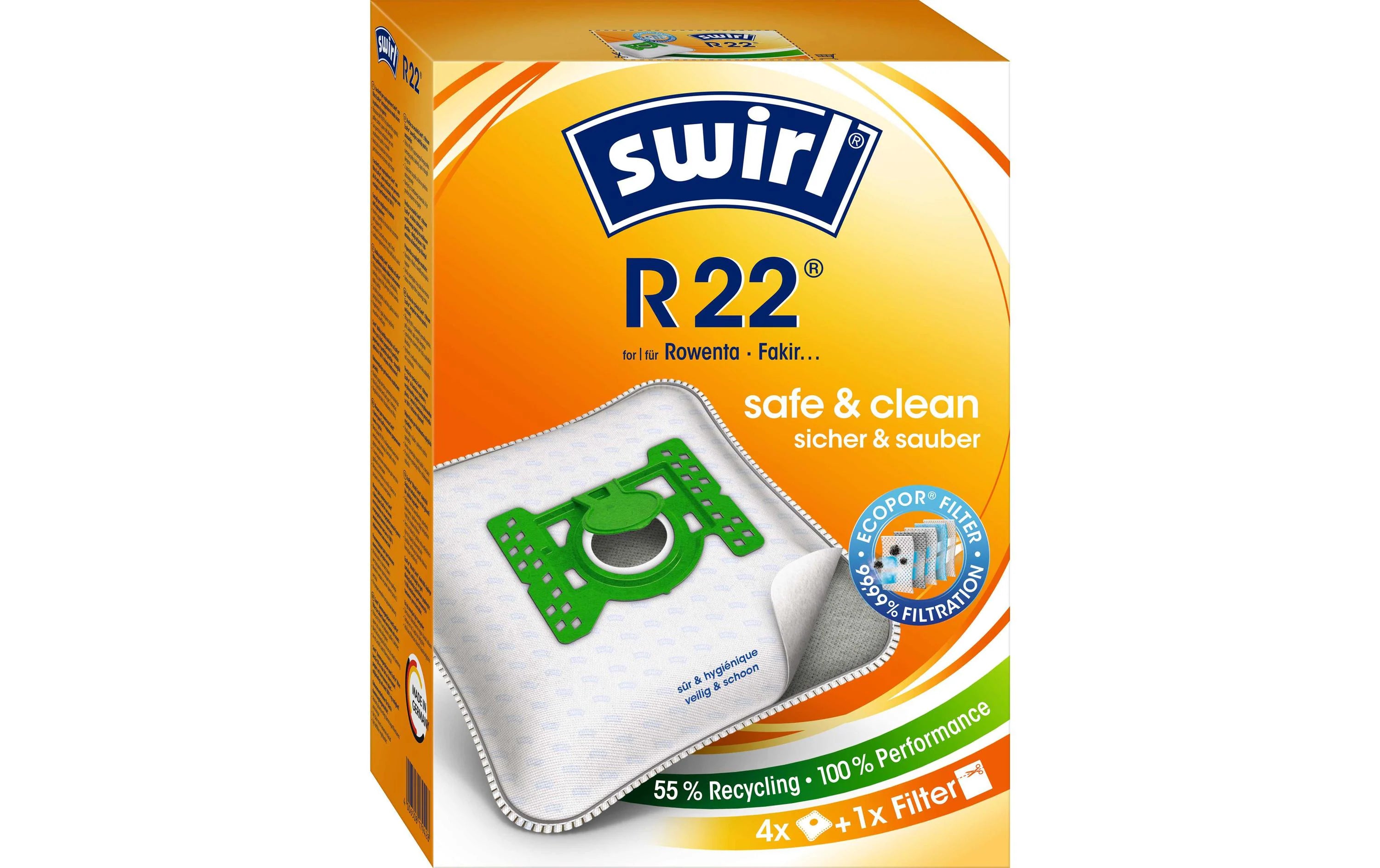 Swirl Staubfilterbeutel R 22 4 Stück