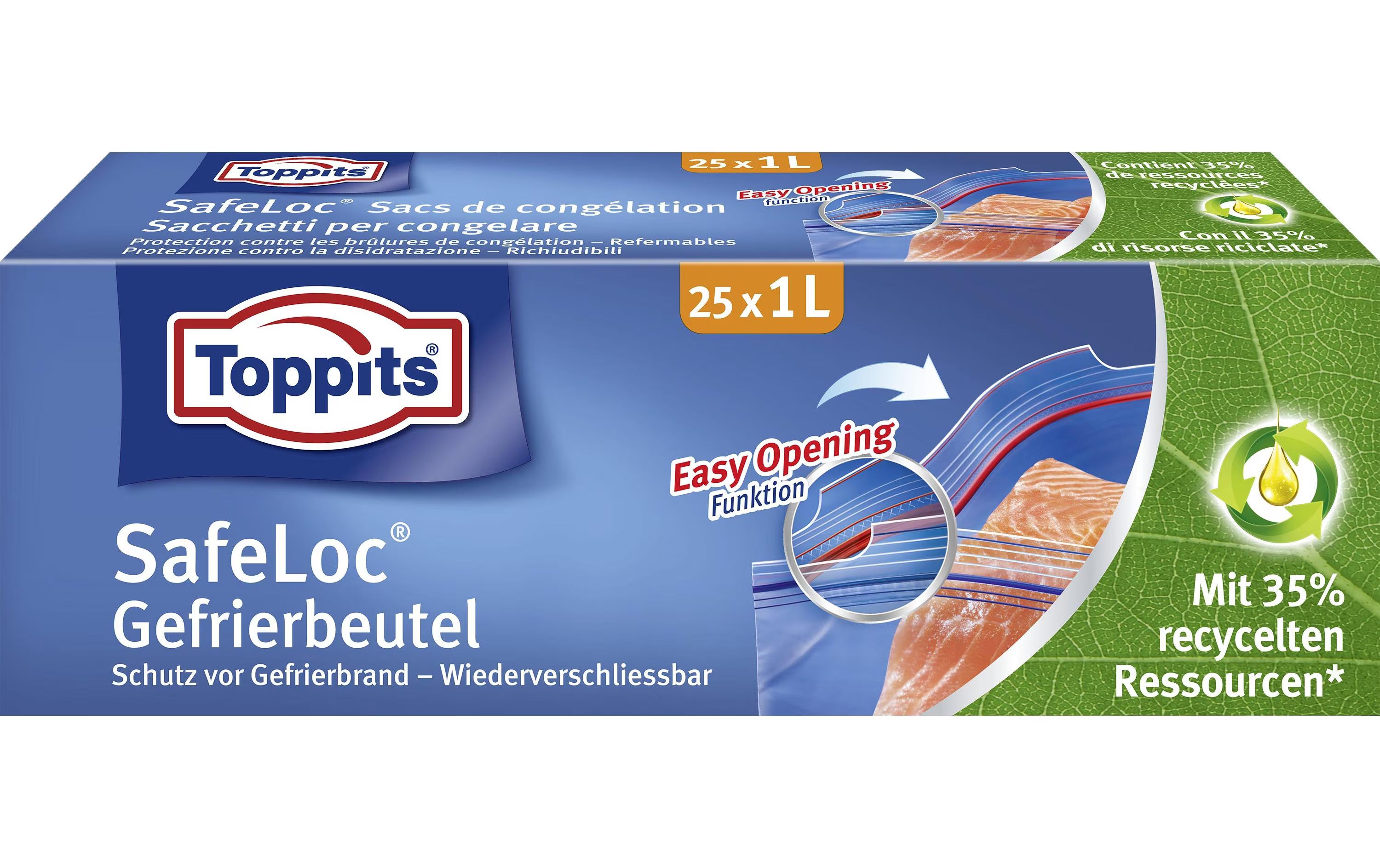 Toppits Doppelverschluss Gefrierbeutel Zip.