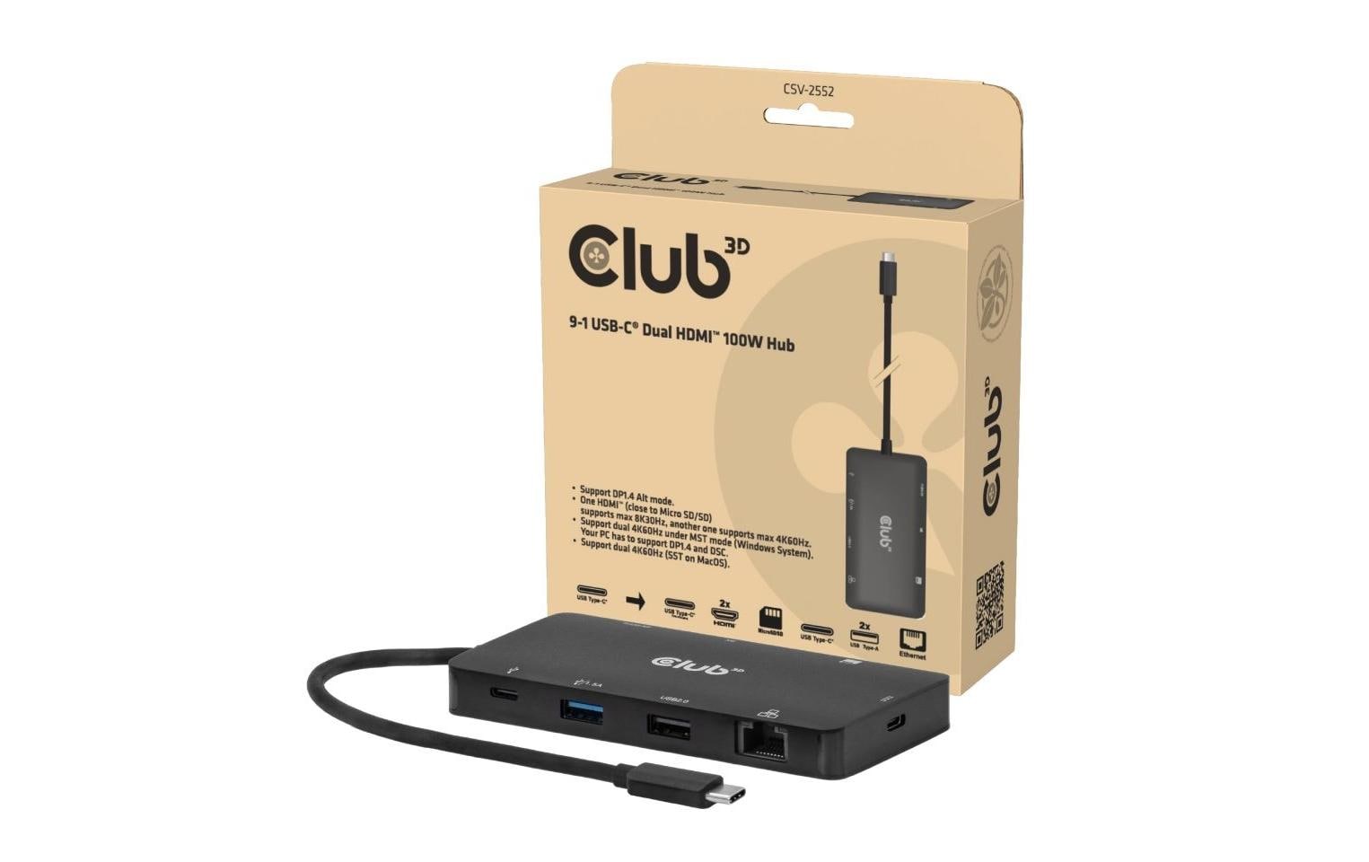 Club 3D Dockingstation CSV-2552 9-1 USB-C