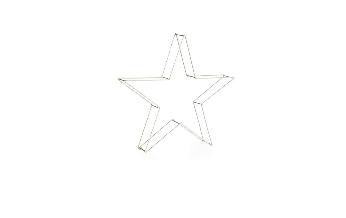 STT LED Dekoration 3D Star Argento 78cm
