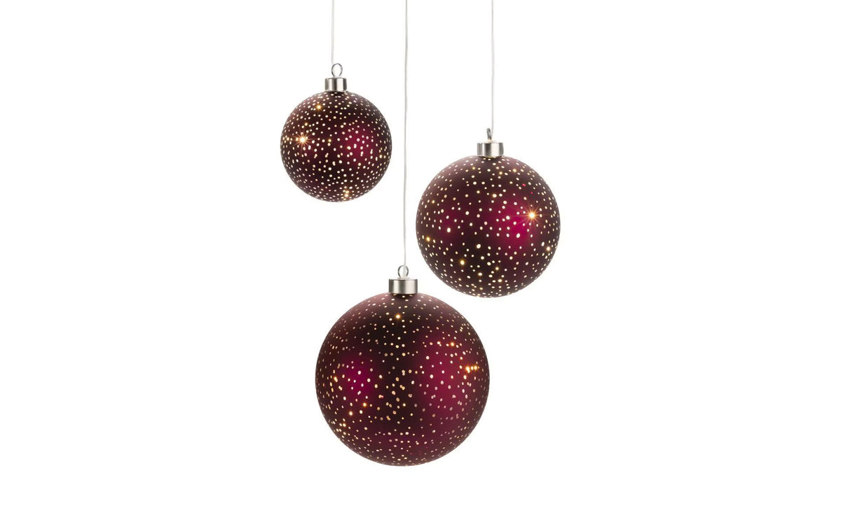 STT LED Glamour Ball Set bordeaux