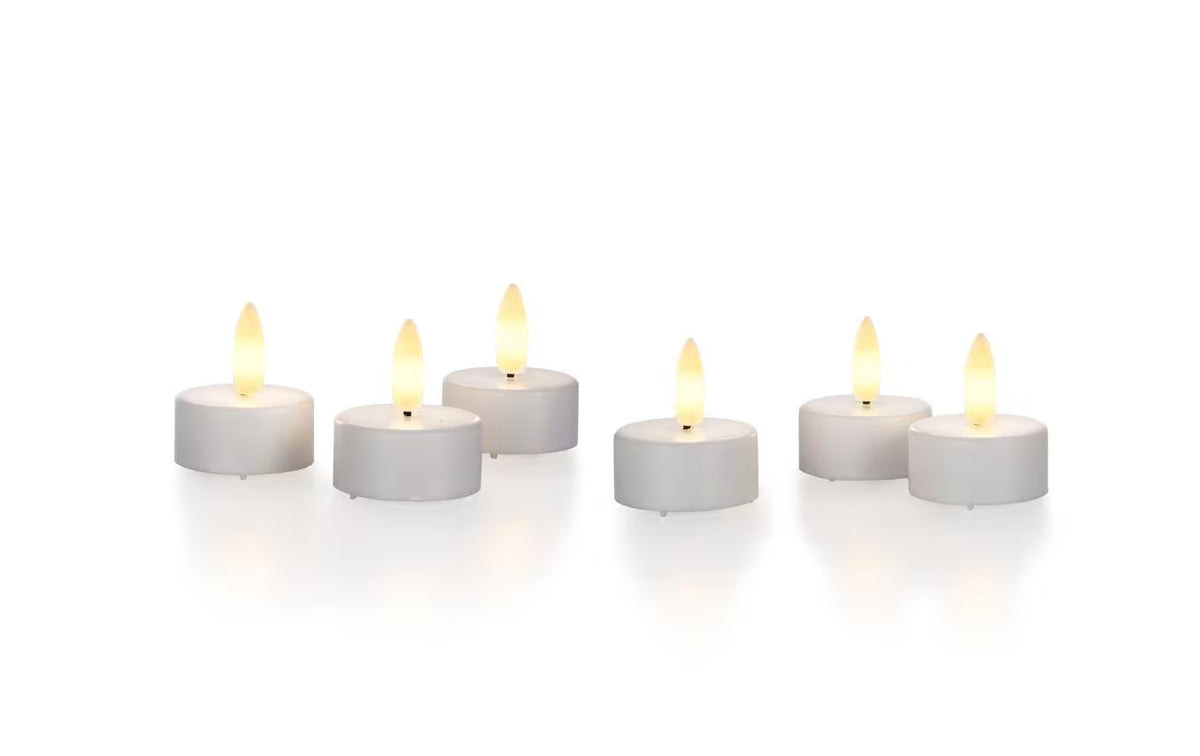 STT LED Teelichter 6er Set weiss