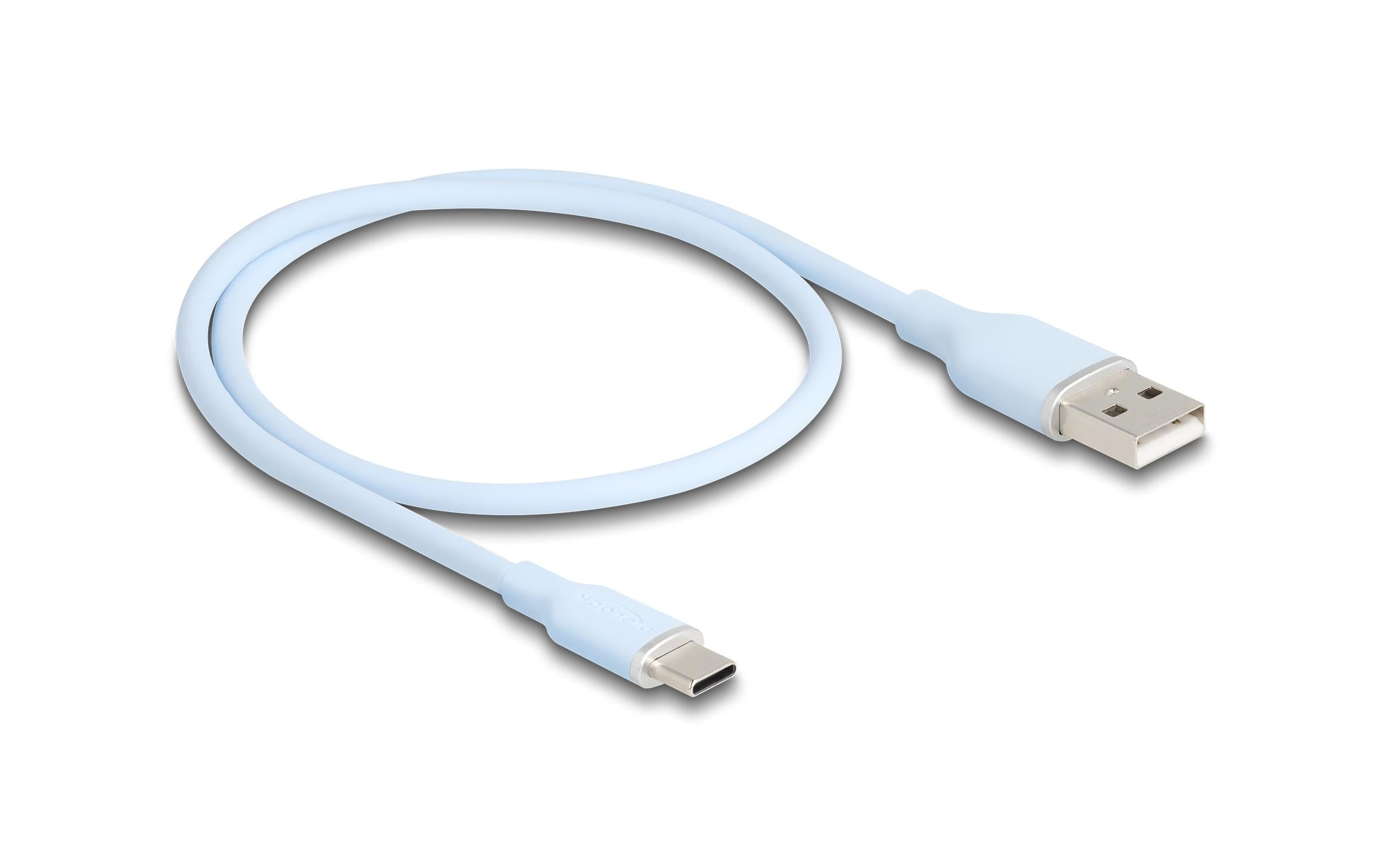 Delock, USB 2.0-Kabel Silikon USB A - USB C