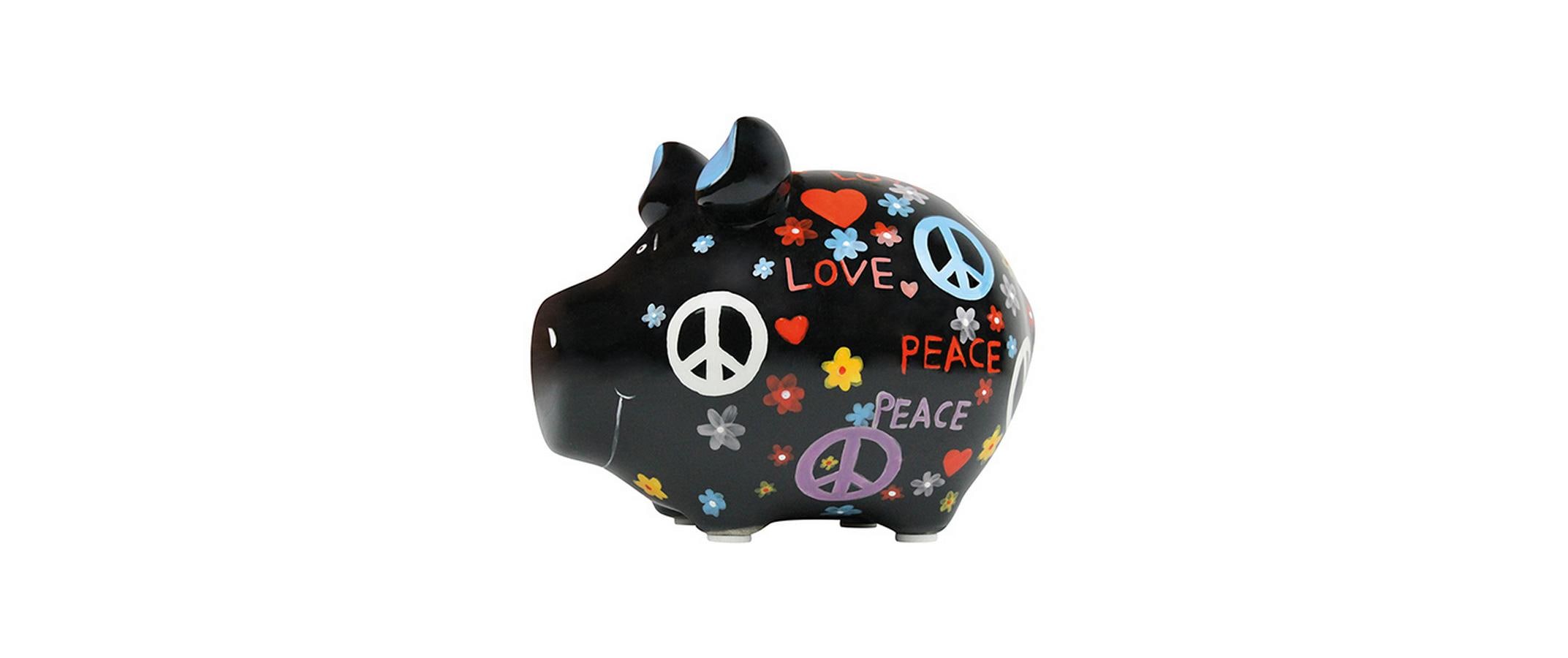 Sparschwein Hippie Schwein