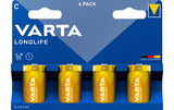VARTA Batterie Longlife Power C, 4Stk