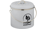 relaxdays, Komposteimer 3.5 l, Grau/Silber