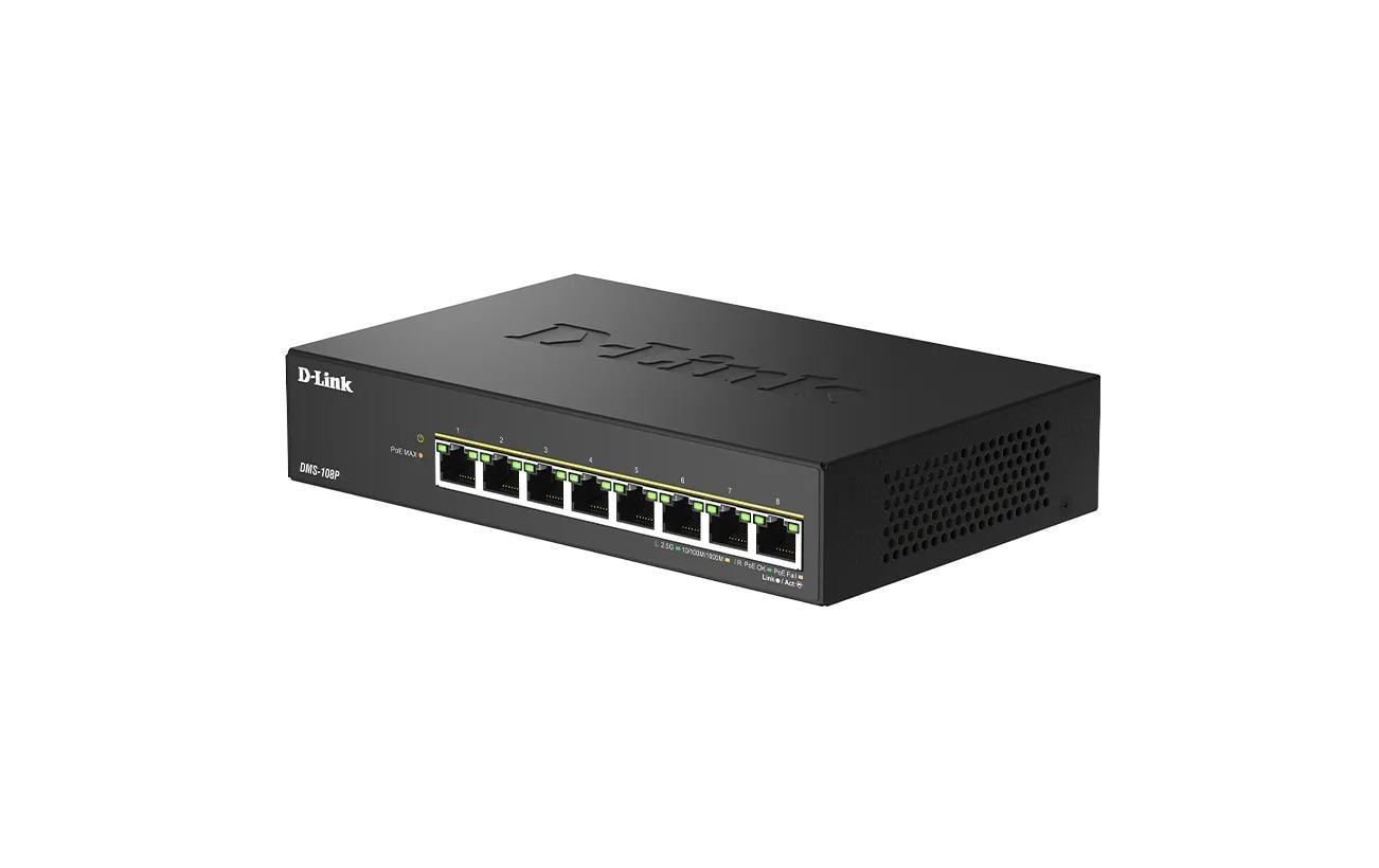 D-Link DMS-108P/E: 8 Port Multi-Gbit Switch