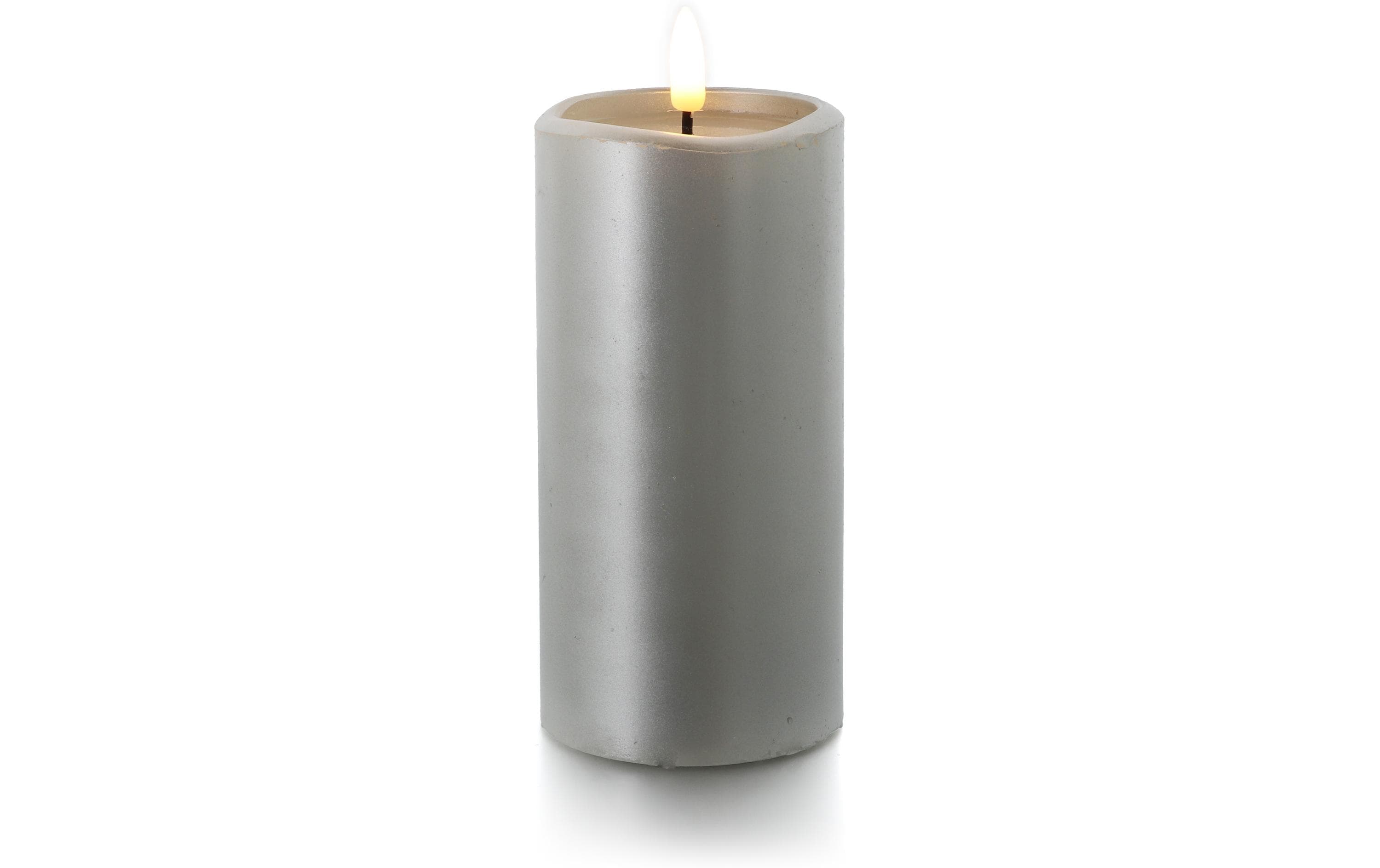 balthasar LED Kerze Novita gross silber