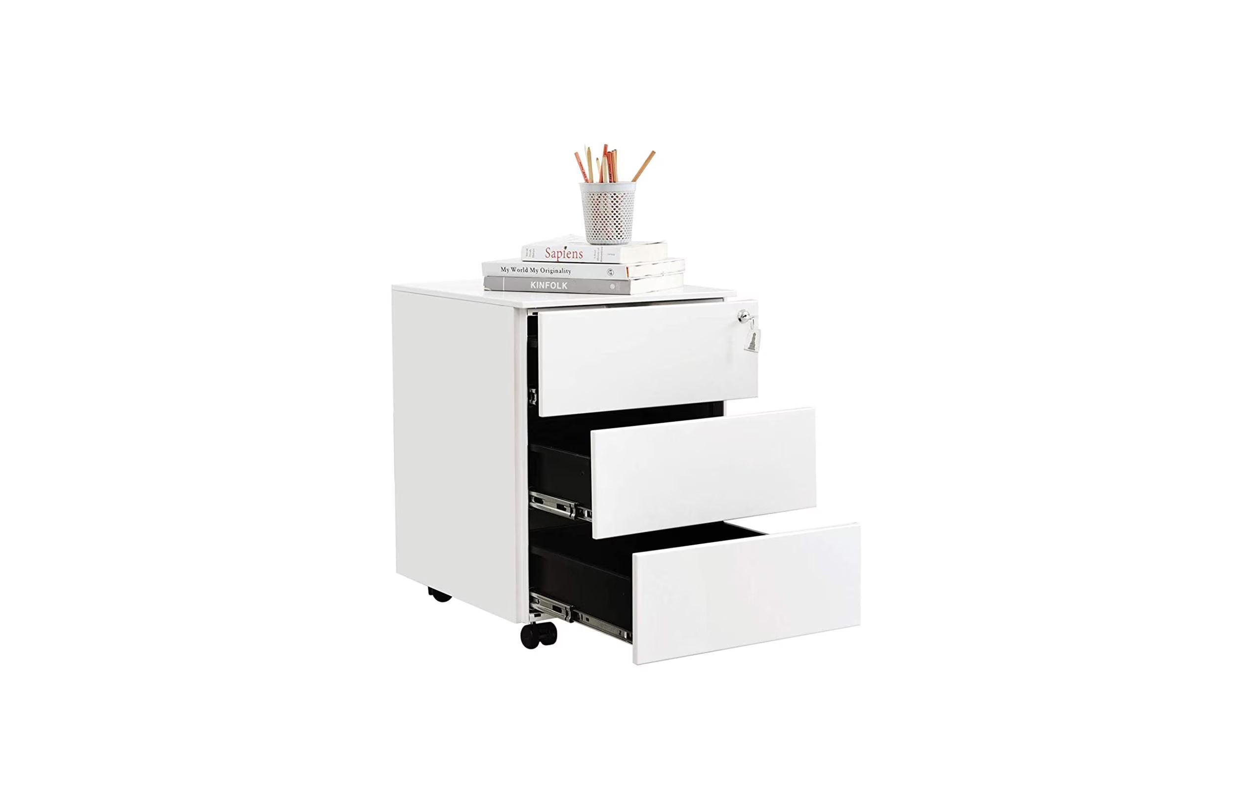 Songmics Rollcontainer weiss, Schloss