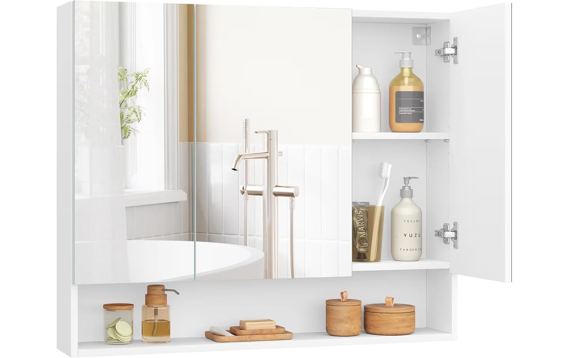 Vasagle Spiegelschrank, Weiss