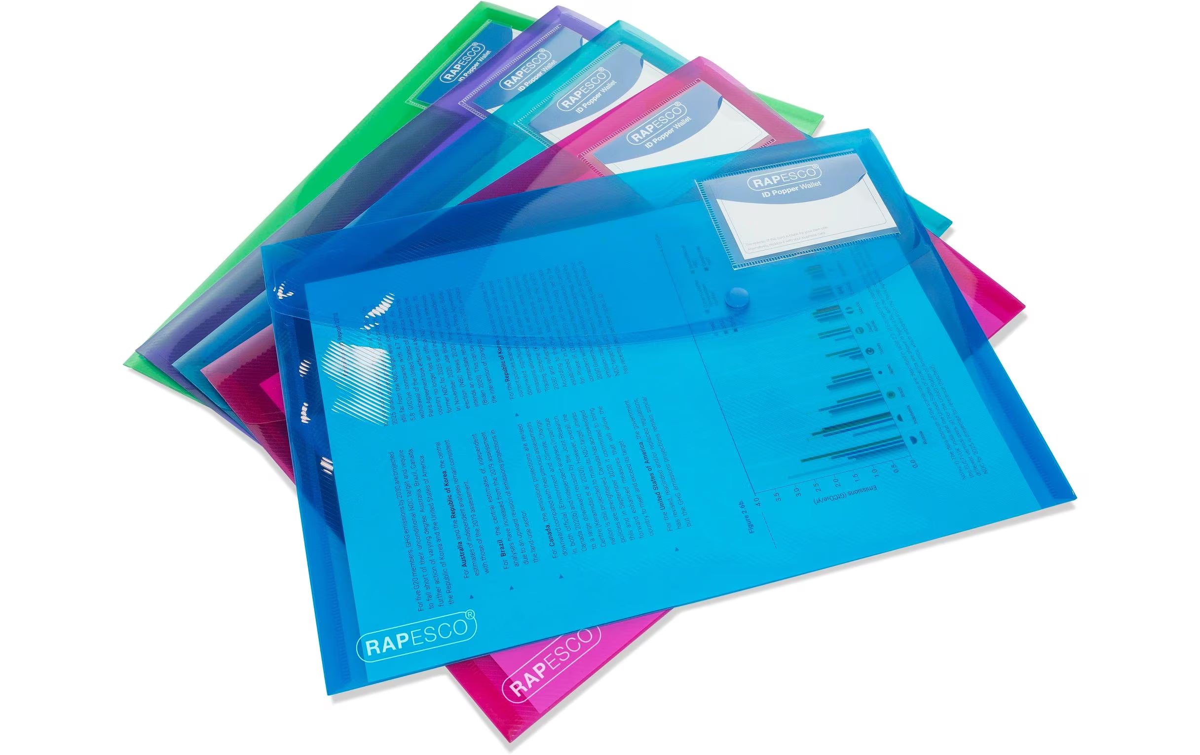 Rapesco A4+-Druckknopf-Dokumentenmappe