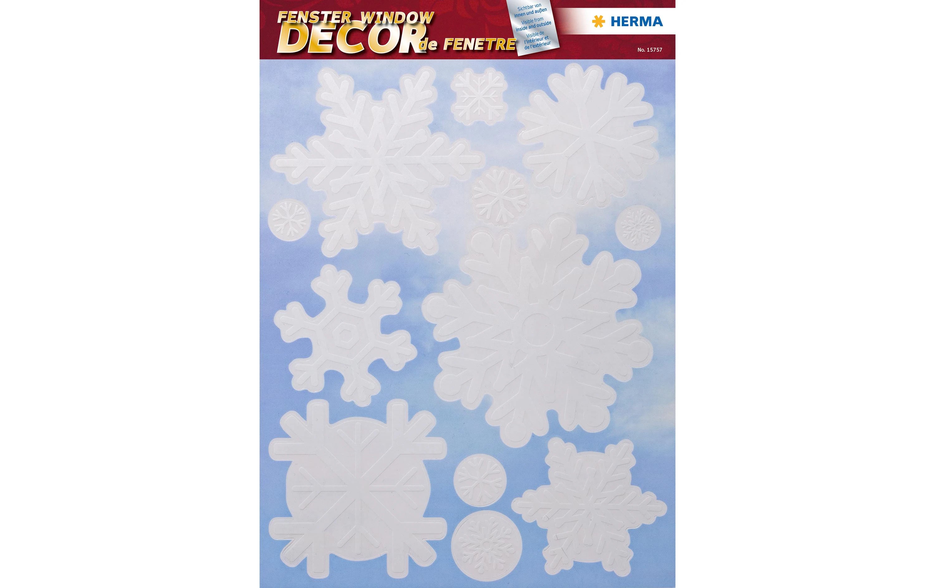 Herma Weihnachtssticker Fensterbild Schneef
