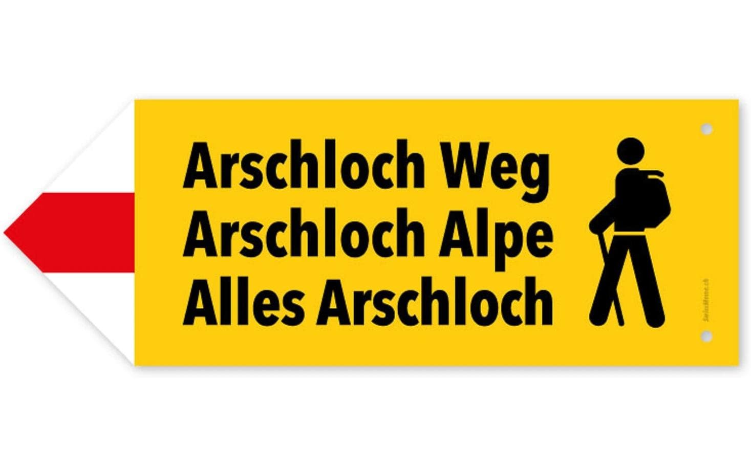 SwissMeme Wegweiser Wanderweg