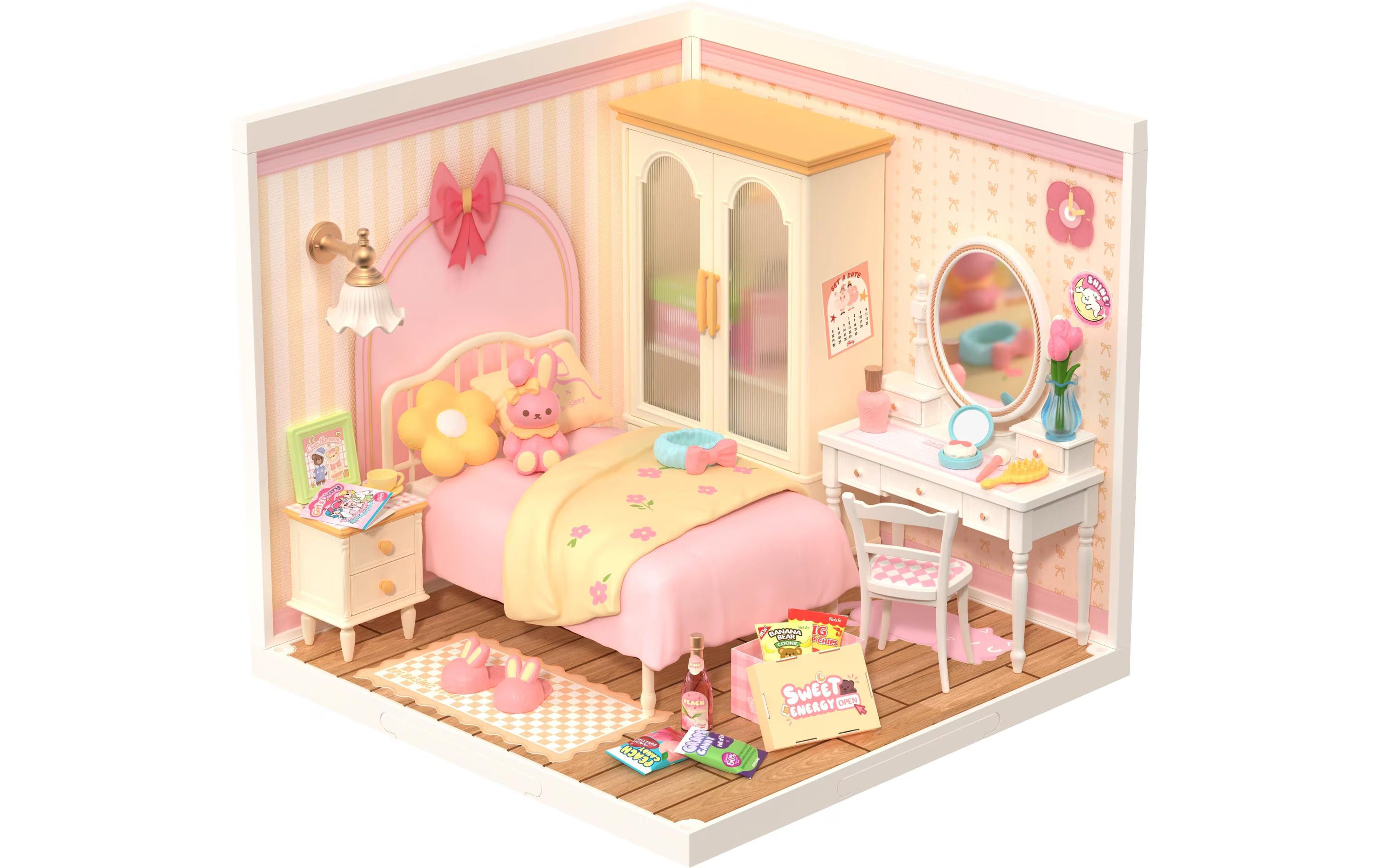 Rolife Lovely Pink Bedroom