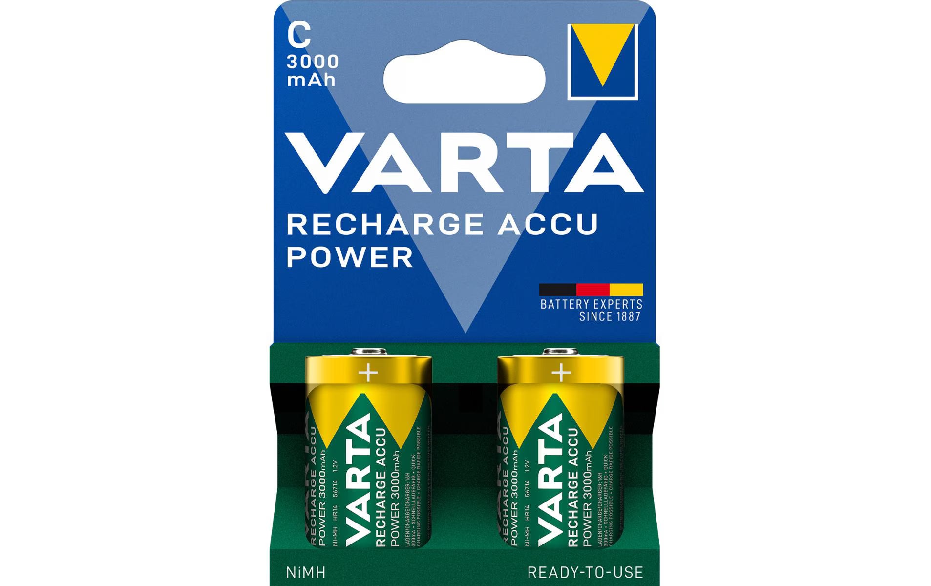 VARTA Akku Typ C 3000 mAh, 2Stk