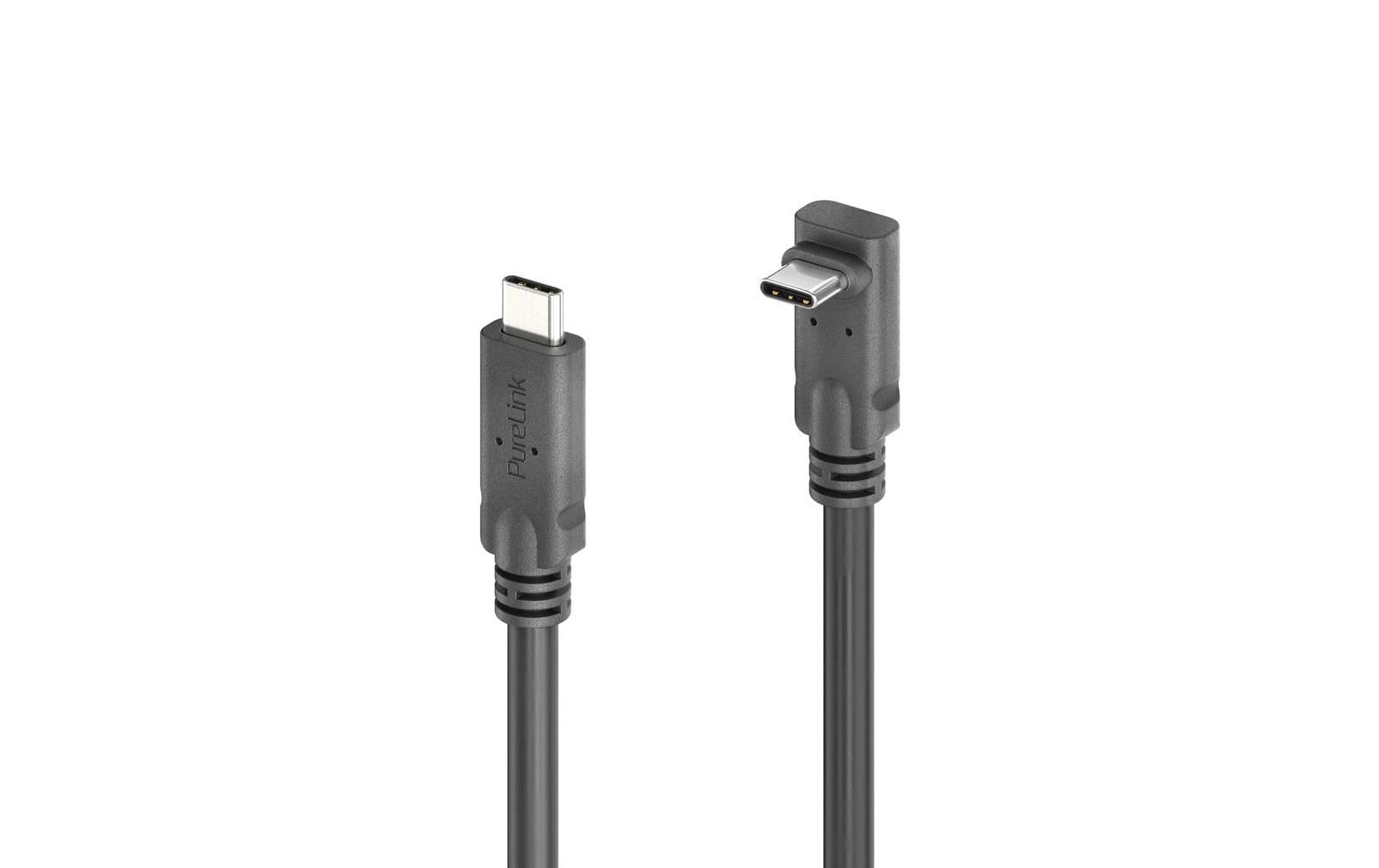 MicroX4 USB4 Kabel Typ C-C, 1.0m, 90°, U/D