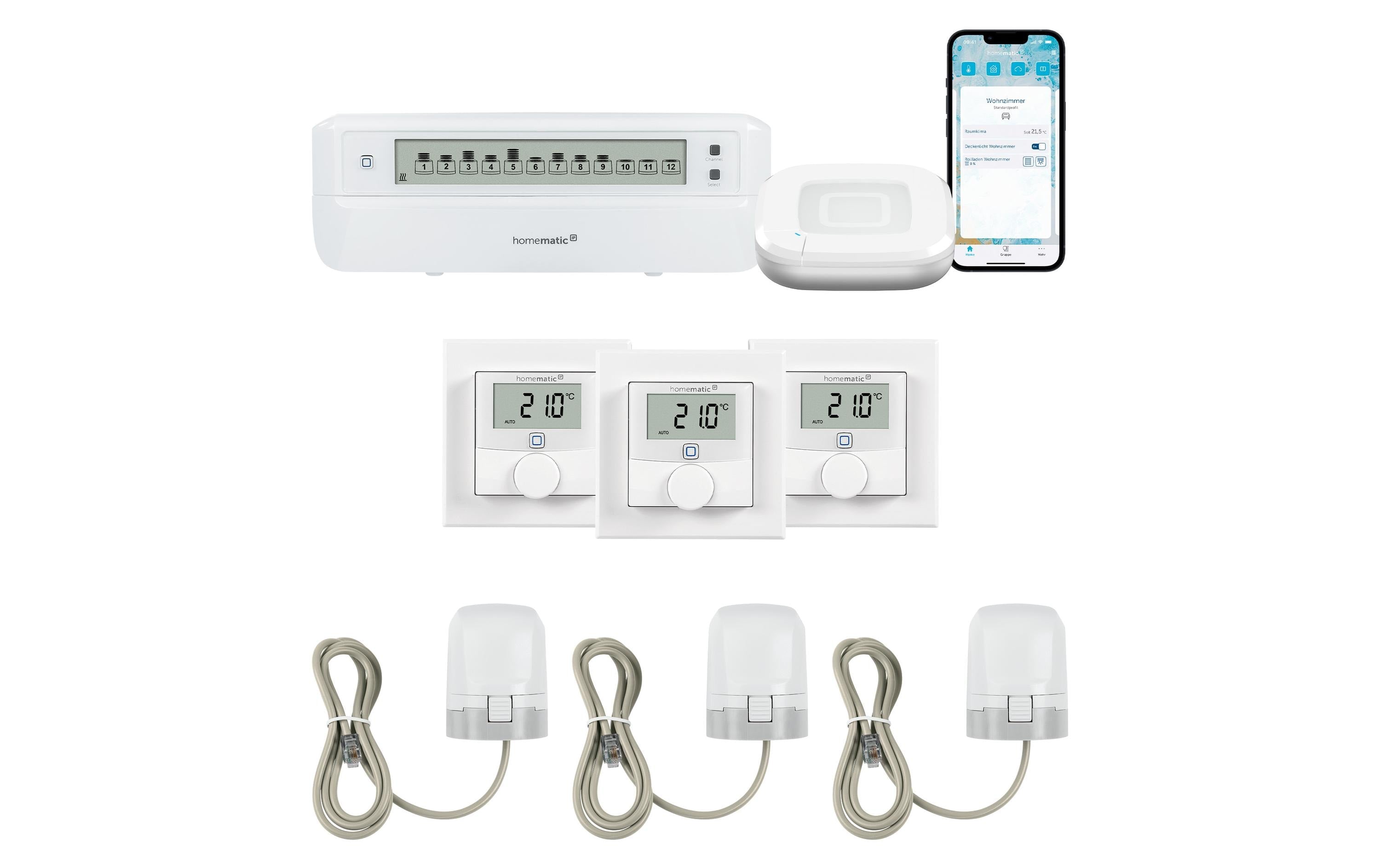 Homematic IP 3 Räume Fussboden Kit