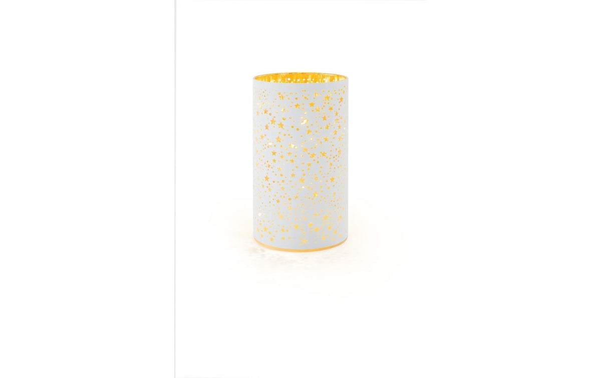 STT Windlicht Stars weiss M