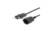 Klappstecker-Verlängerungskabel, 0.5m, sw