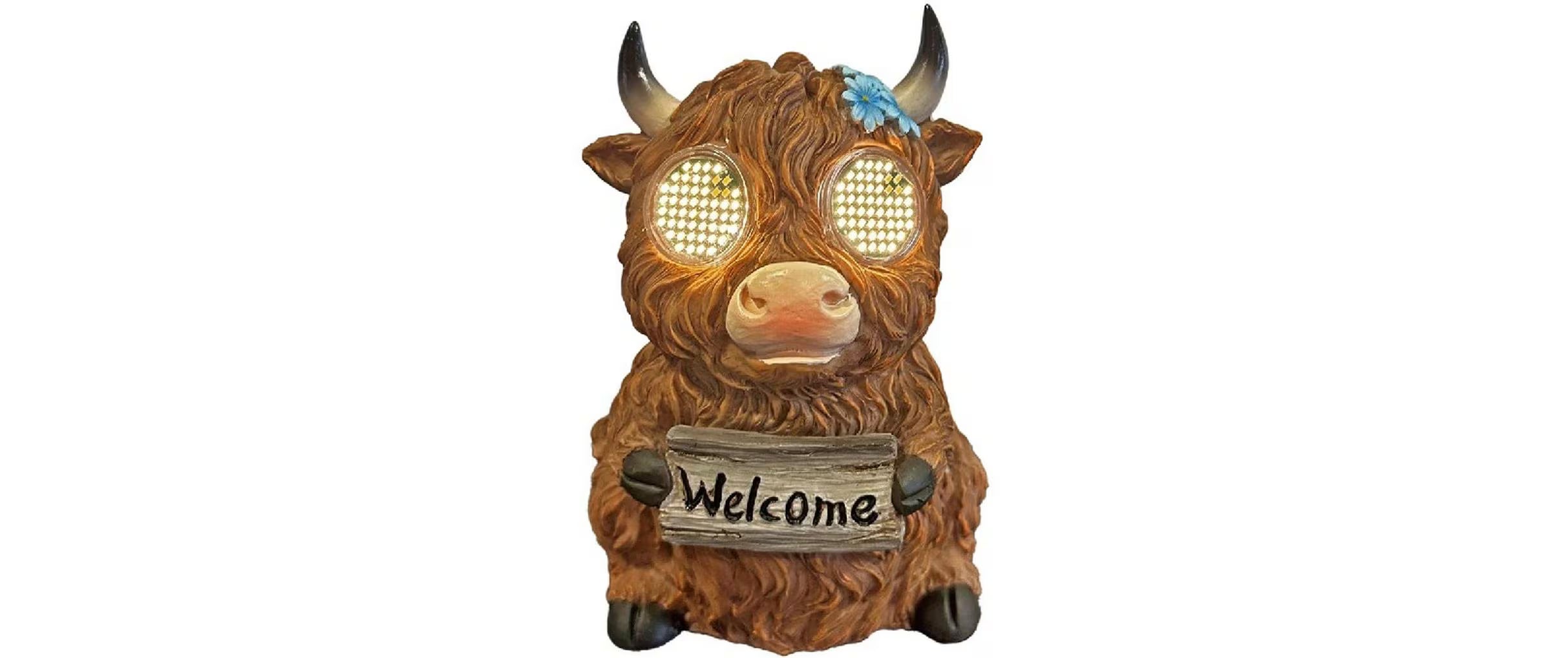Dameco LED Solar Figur Hochlandrind Welcome