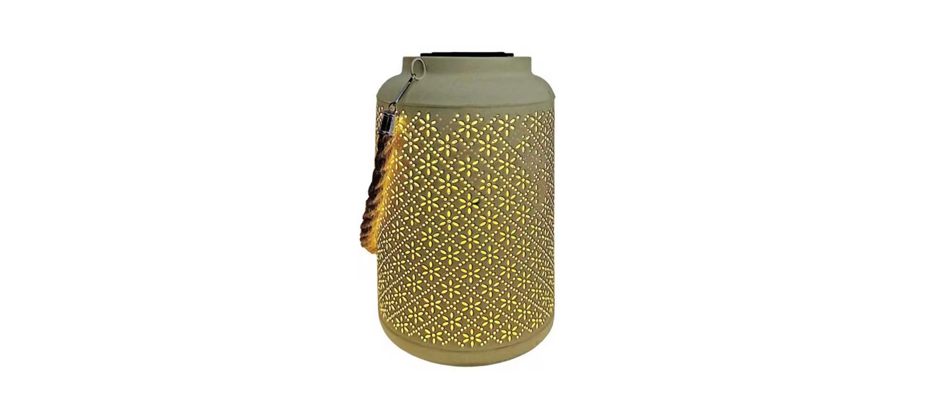 Dameco LED Solar Laterne gelb H:25.5cm