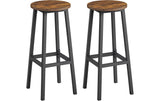 Vasagle Barhocker, 2er Set, Braun-Schwarz
