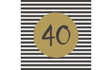 Paper+Design Servietten 40th Birthday