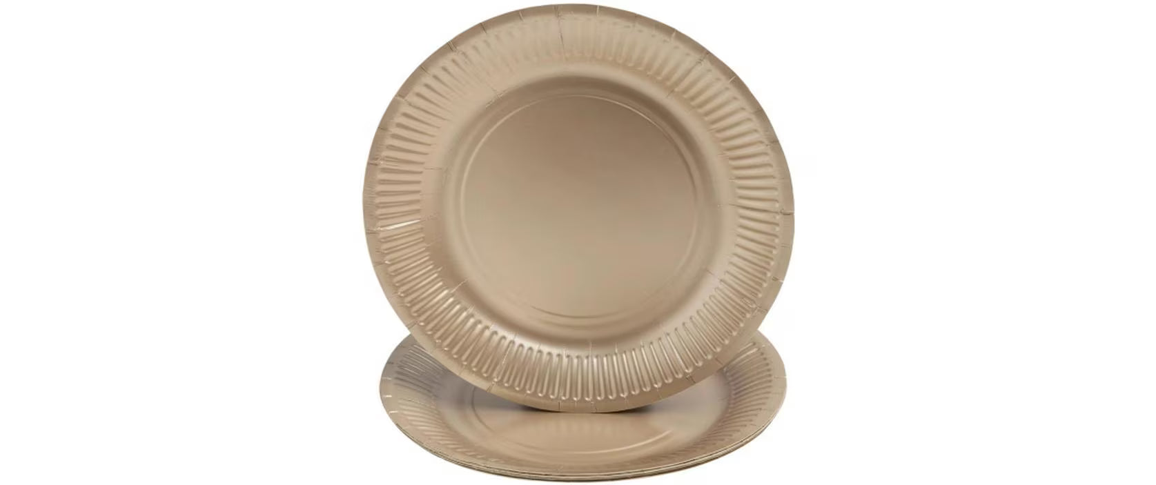 PRO nappe Einweg-Teller Gold metal, 10 Stk.