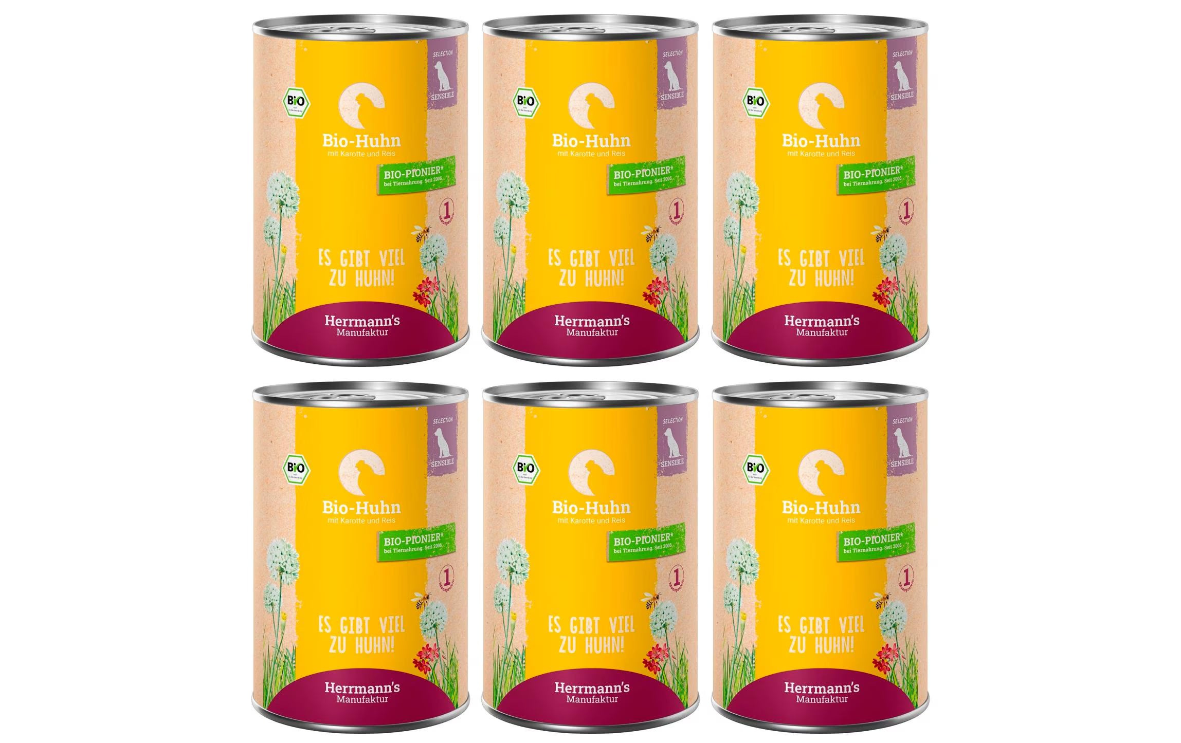Herrmanns Dog Adult Sens. Bio Huhn Karotte