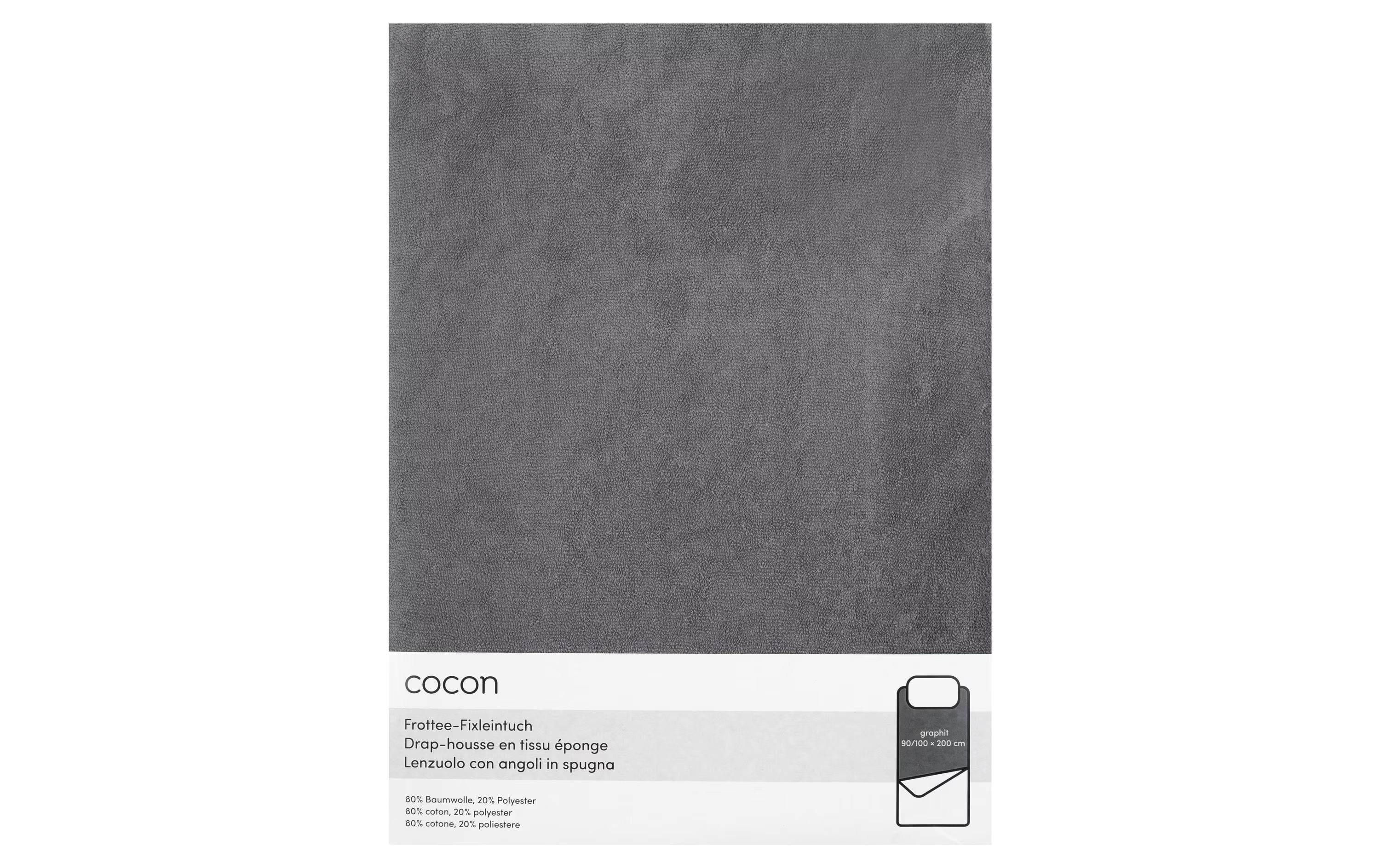 COCON Fixleintuch Frottee grau