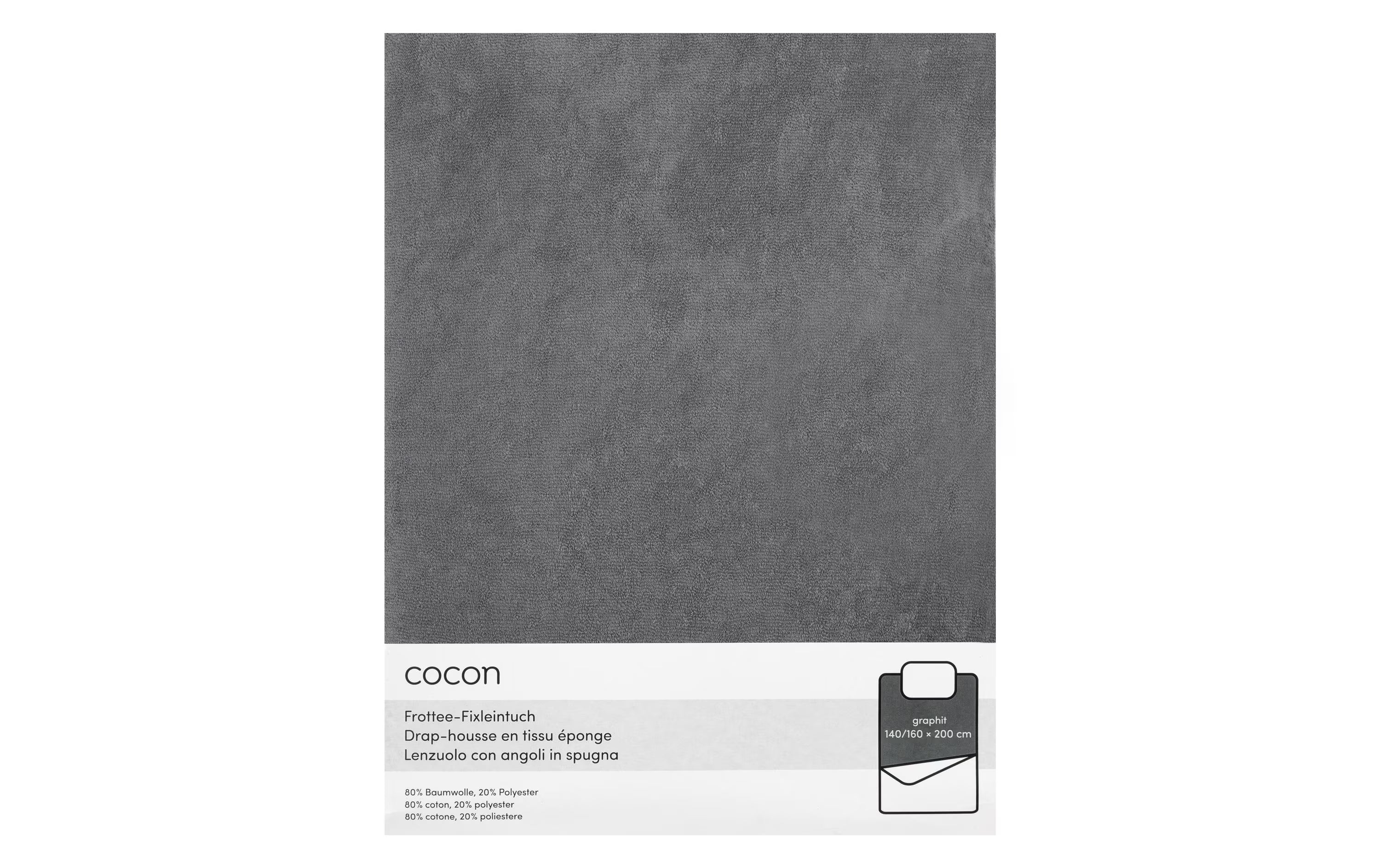COCON Fixleintuch Frottee grau
