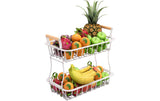 relaxdays 2-stöckige Obst-Etagere