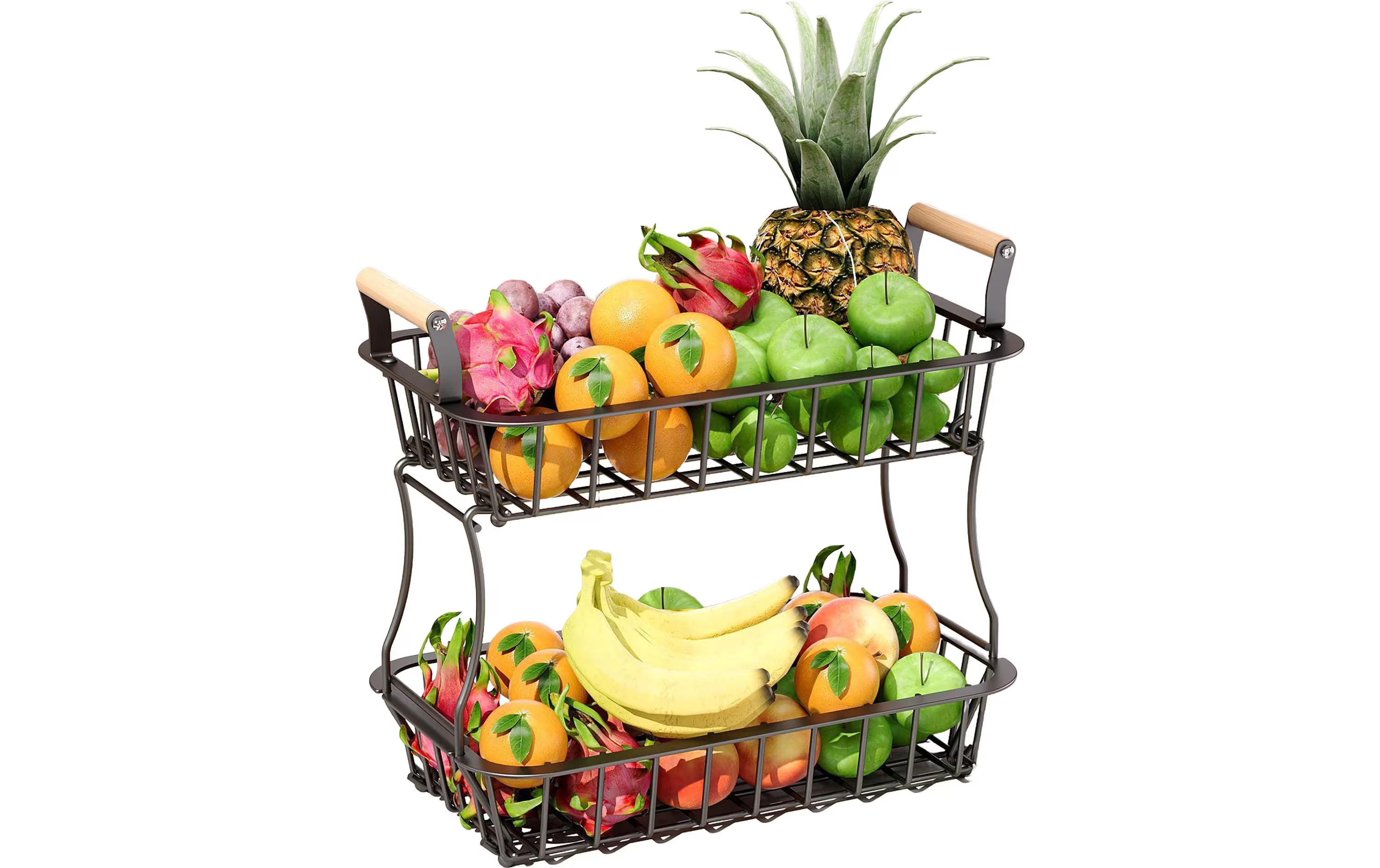 relaxdays 2-stöckige Obst-Etagere