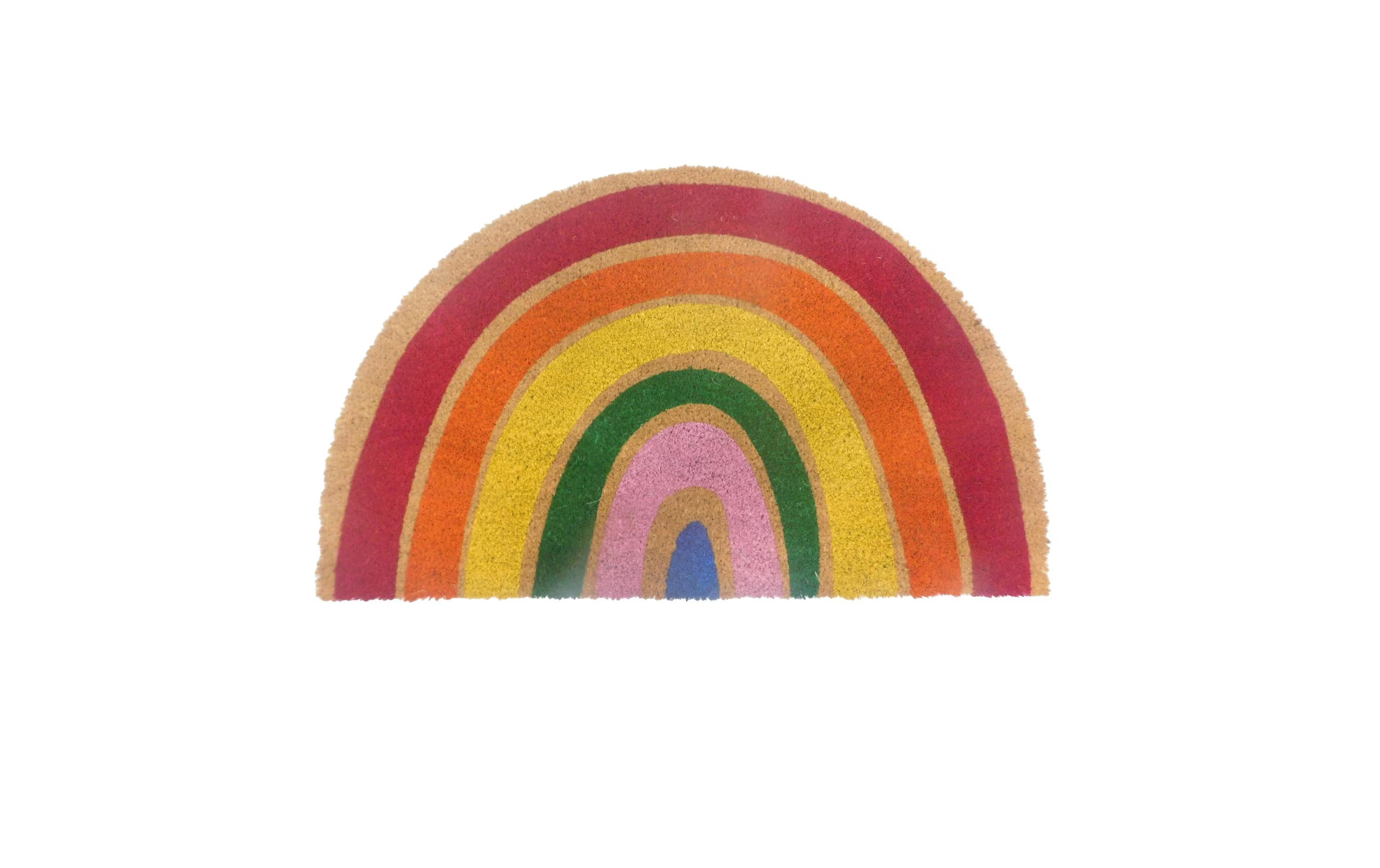 relaxdays Fussmatte Regenbogen
