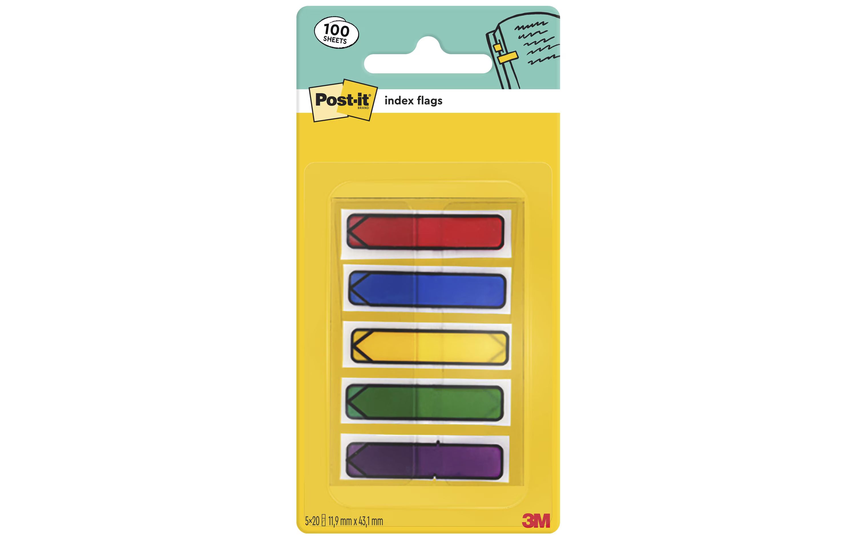 Post-it Index Clip-Dispenser, 100 Stk