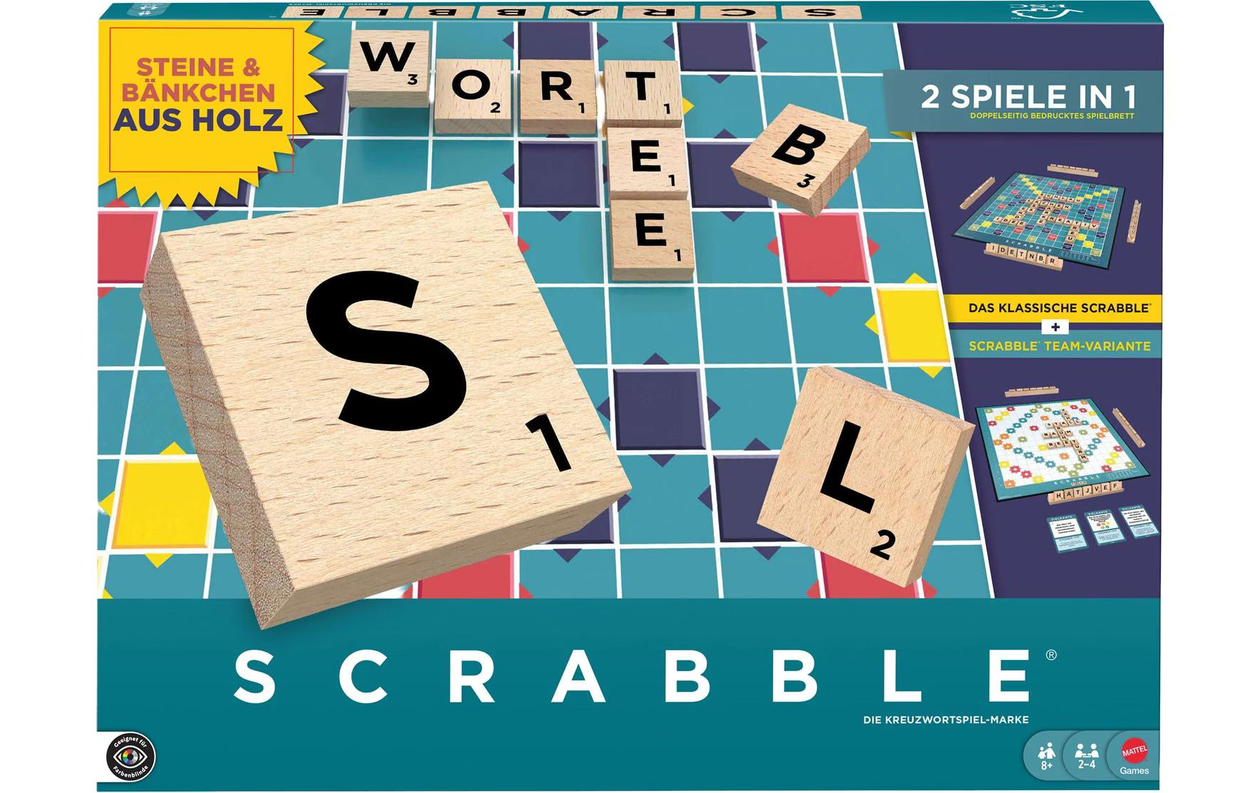 Scrabble Original Holz 2 in 1
