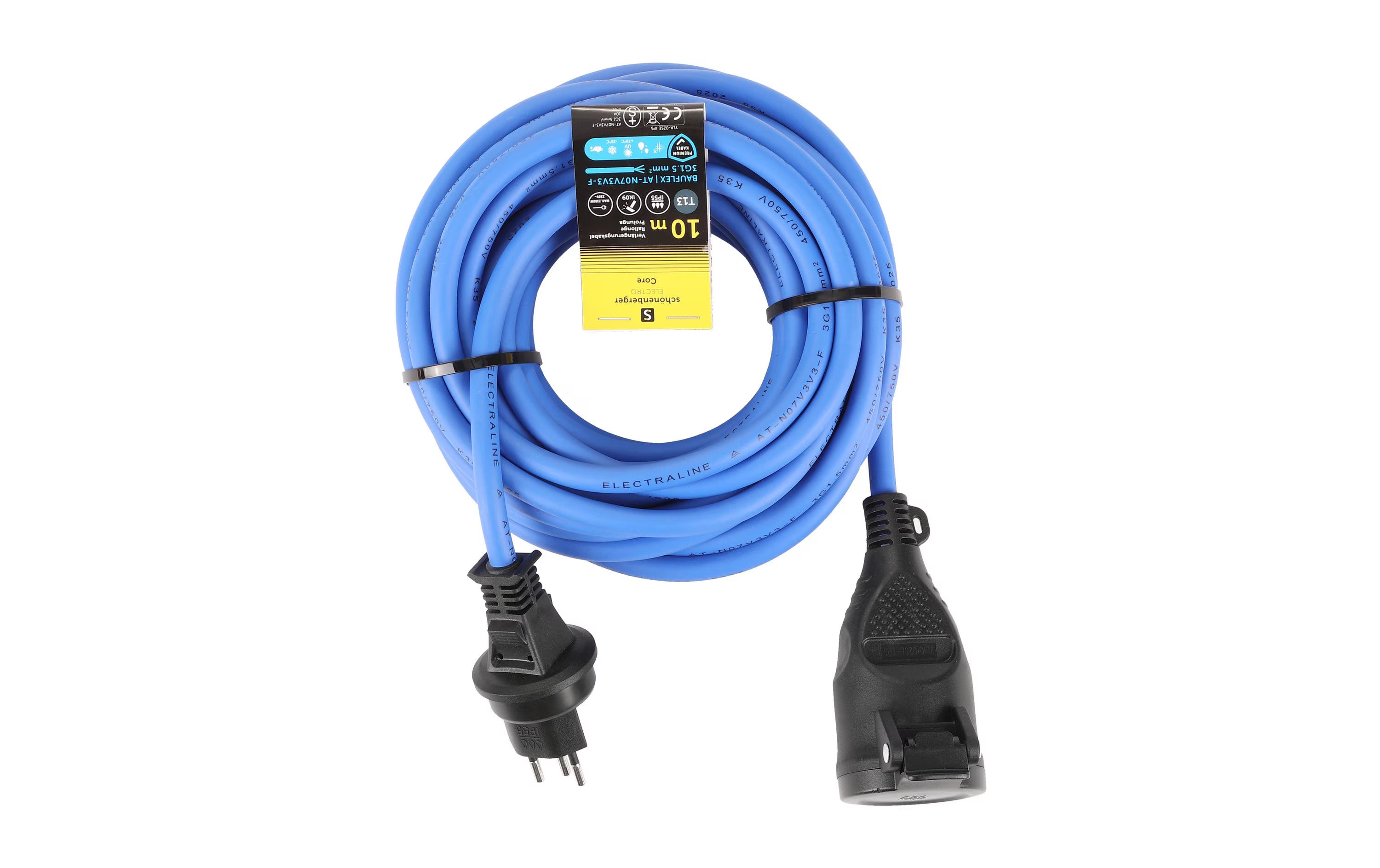 Verlängerungskabel T13 IP55 10m BAUFLEX