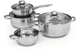 BRATmaxx Kochtopfset silber 7 Teilig