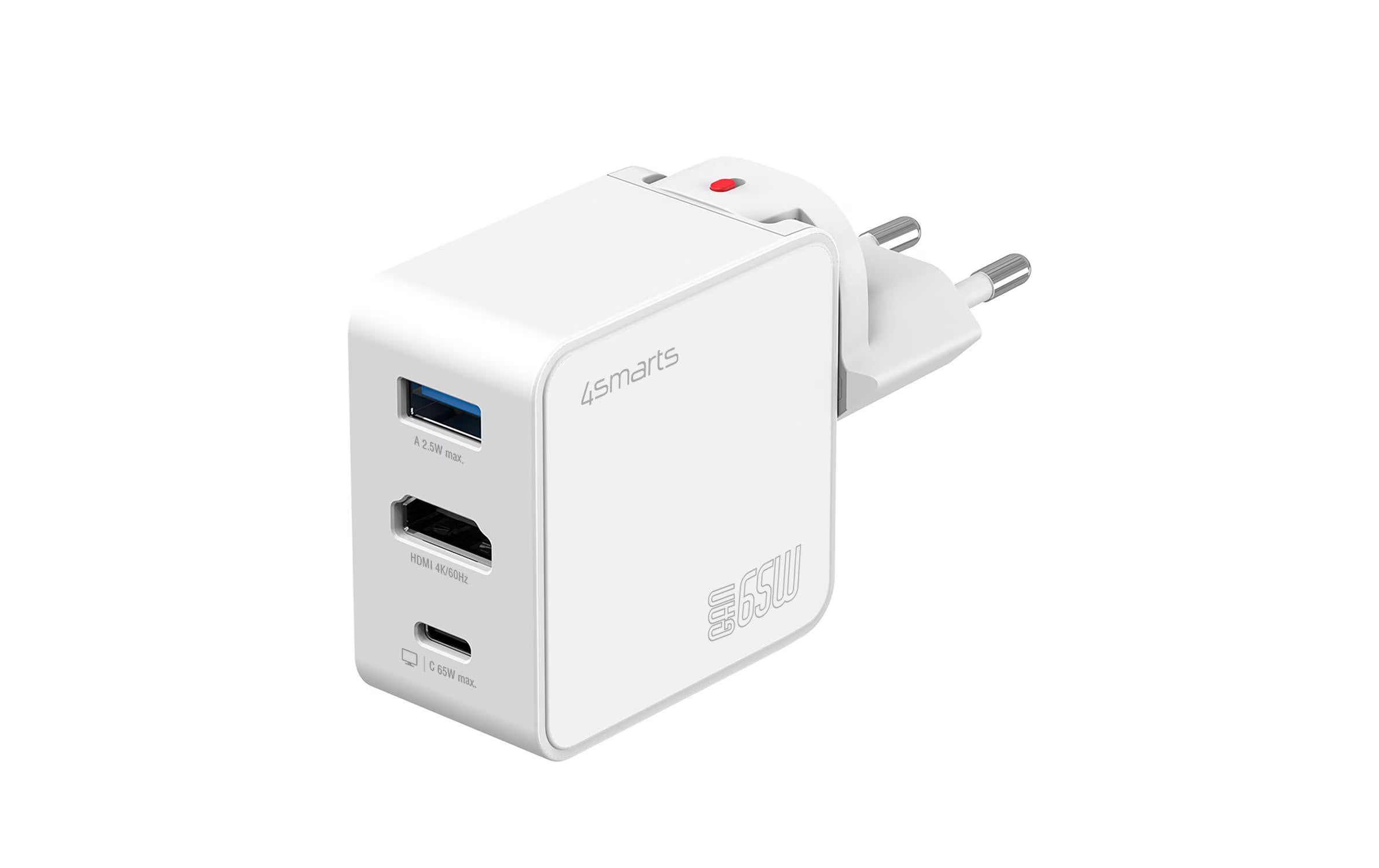 4SMARTS 3in1 HDMI Hub Charger 65W, 4k60Hz