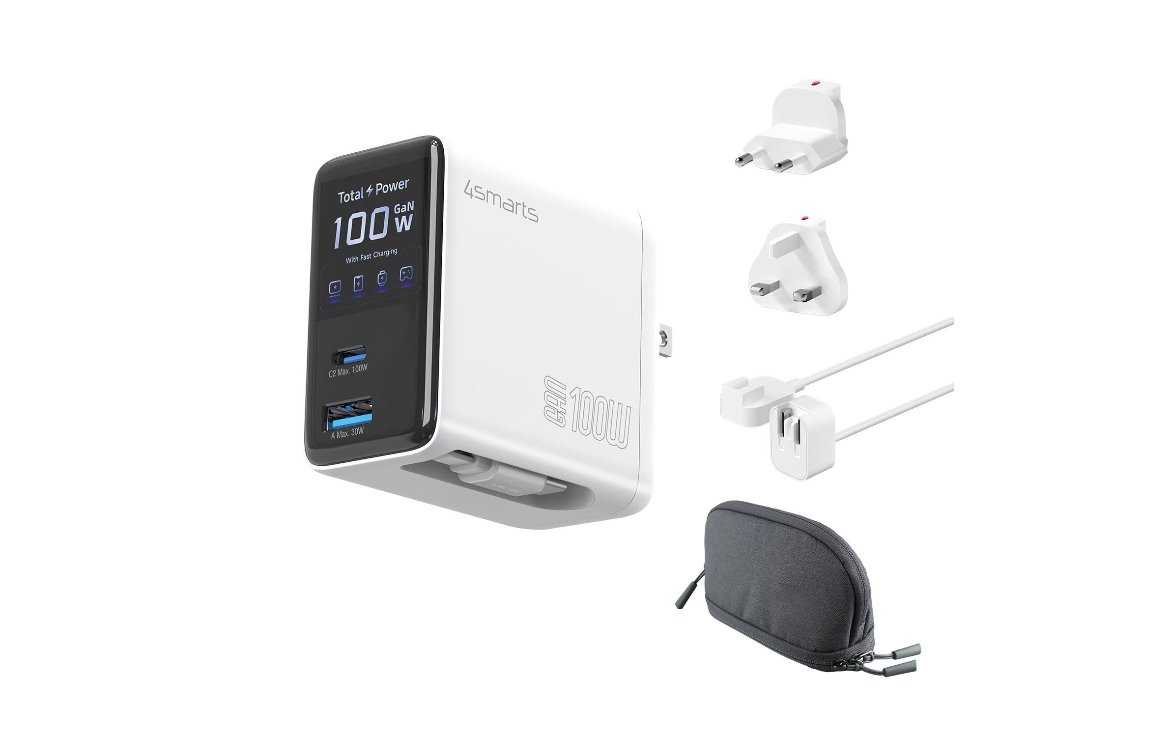 4SMARTS GaN Flex Screen AI, Weiss, Travel