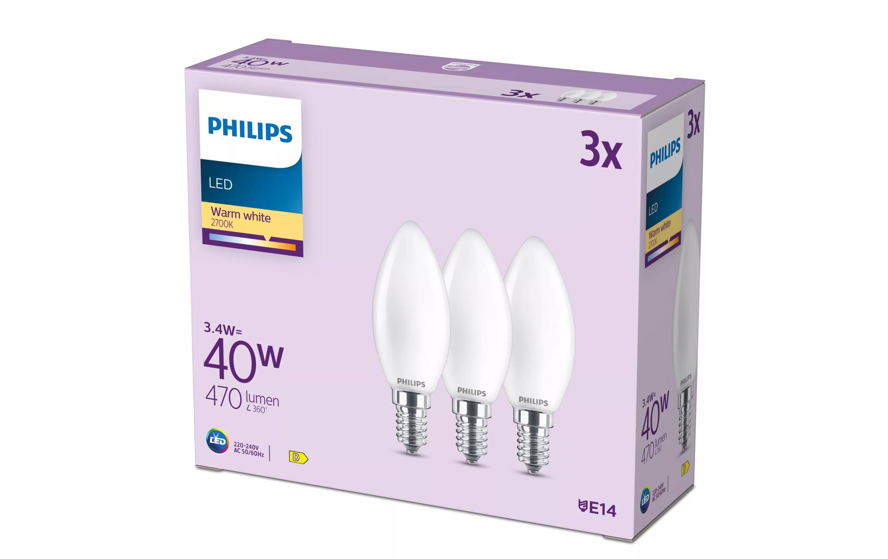 Philips LED classic 3-er Pack