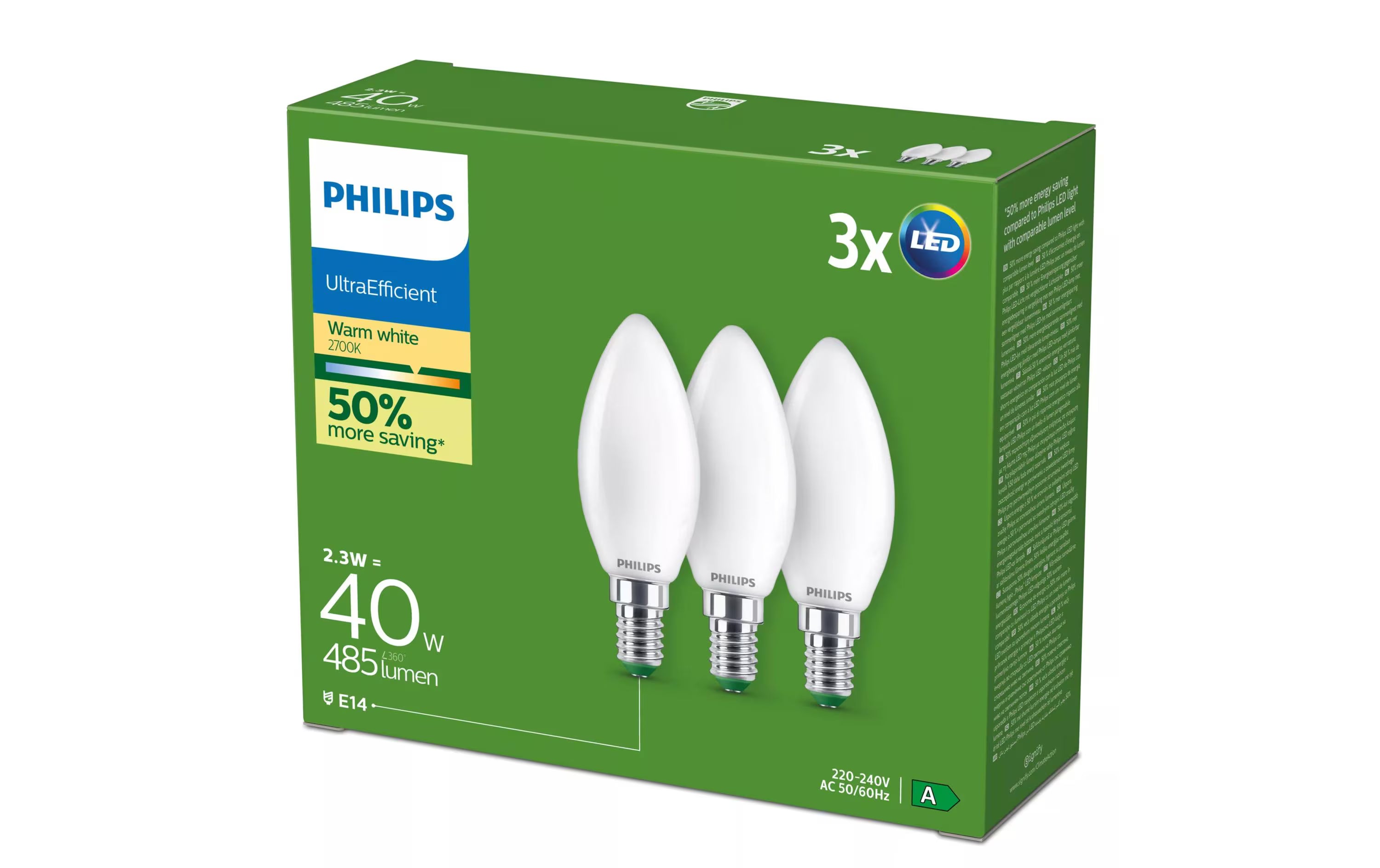 Philips LED CLA 3-er Pack