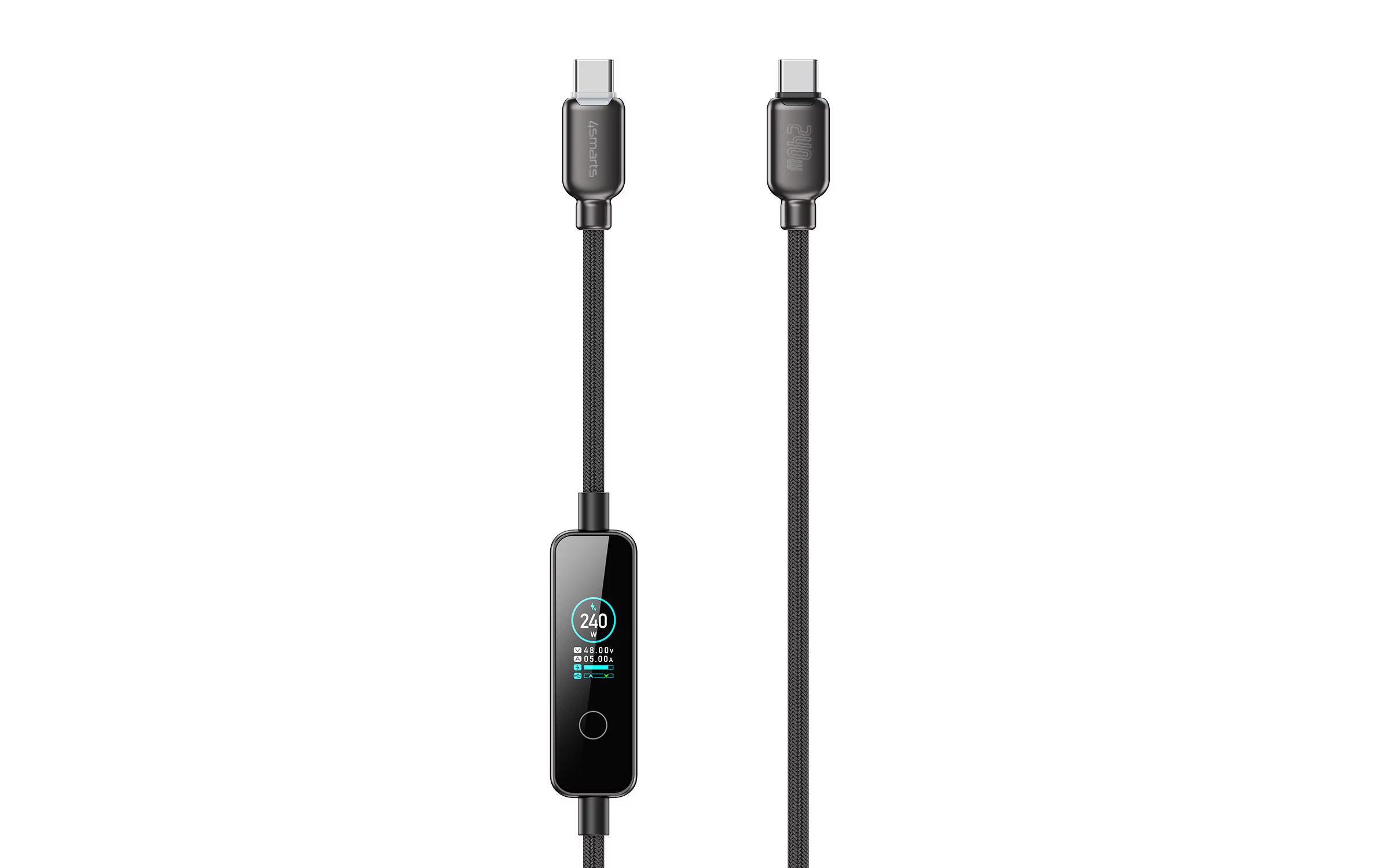 4smarts, USB-Kabel ScreenCord, 1.2m, 240W
