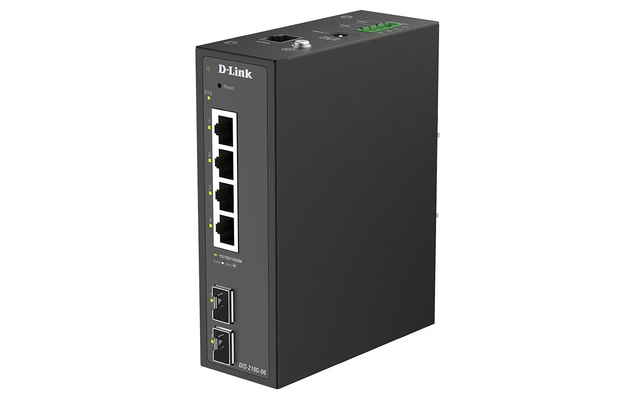 D-Link DIS-210G-06P: 6-Port Industri Switch