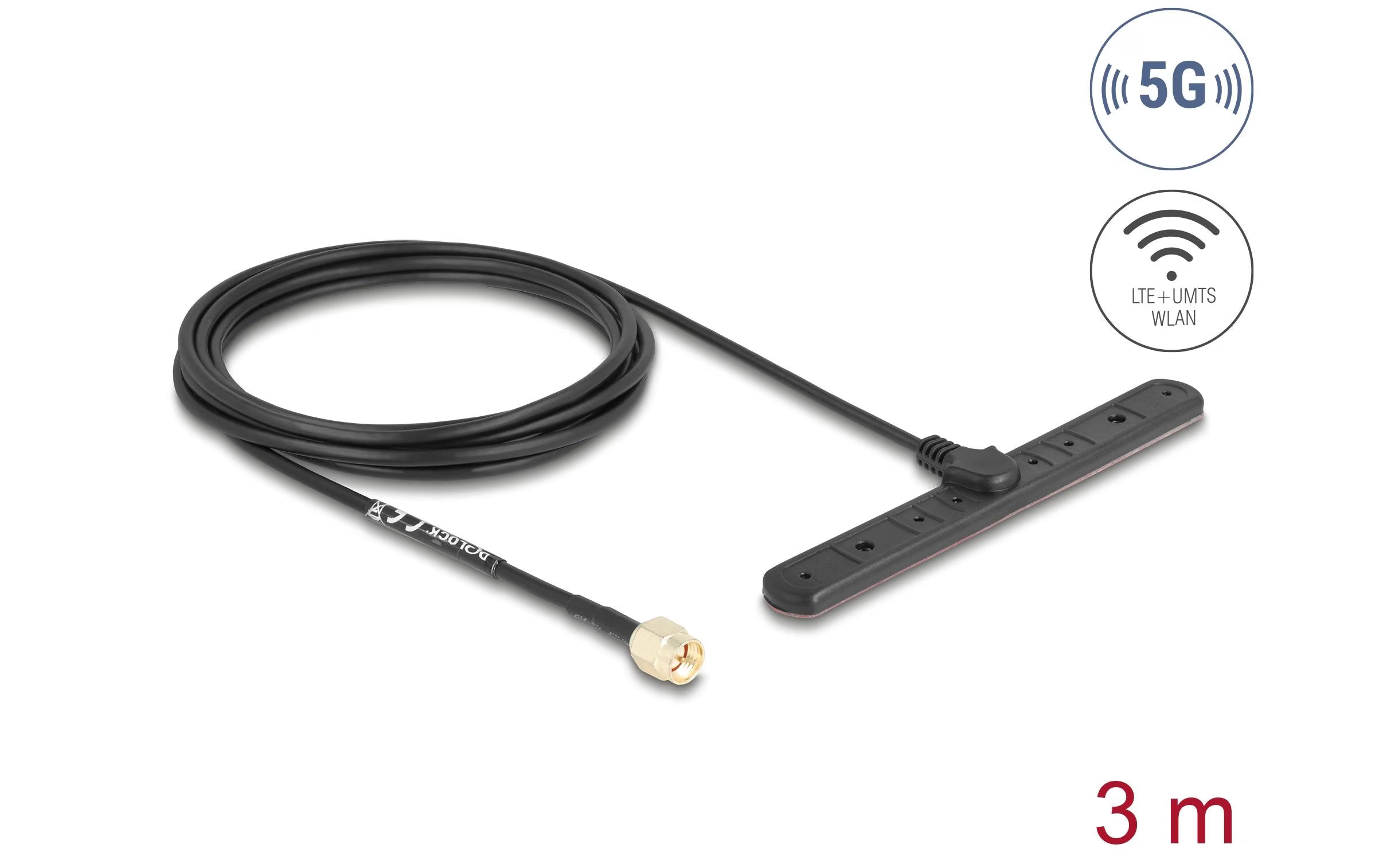 Delock 5G LTE Antenne SMA Stecker 3 dBi