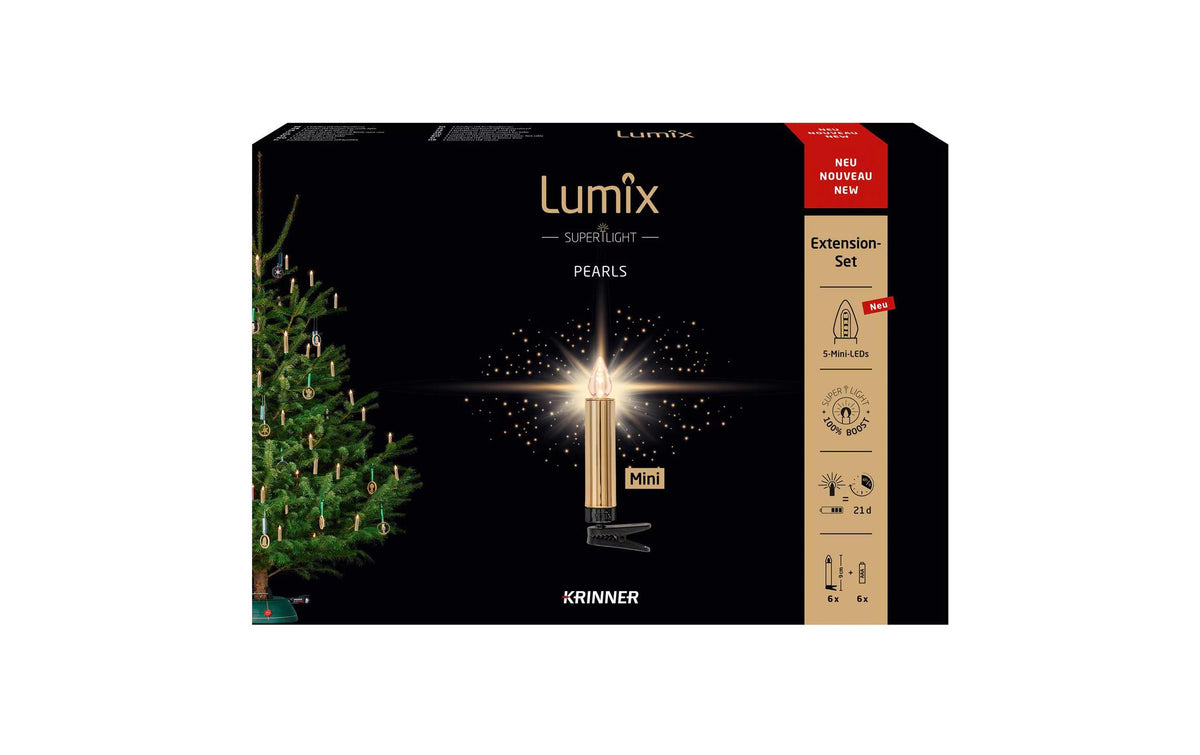 LUMIX LED Baumkerze Superlight Pearls