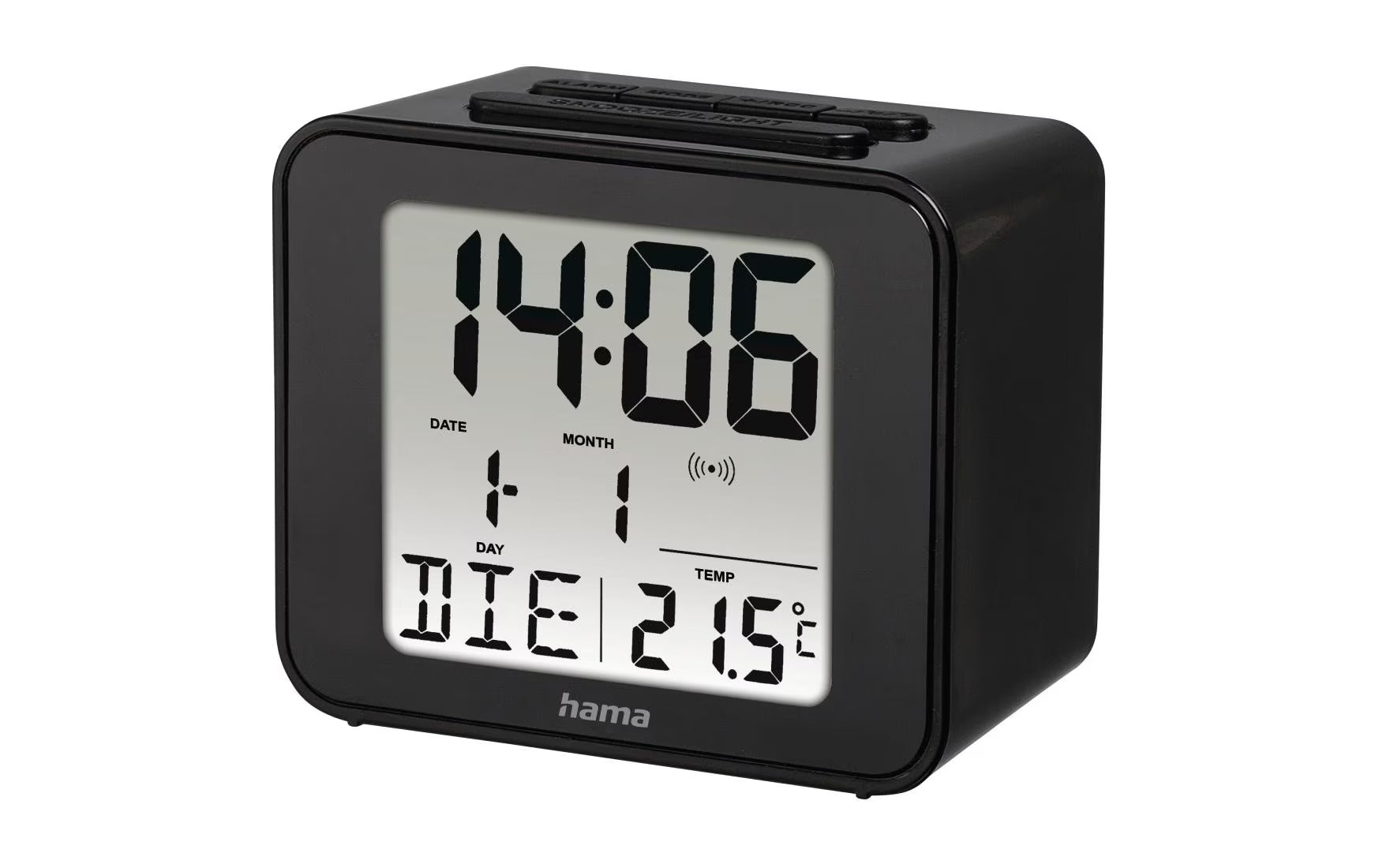 Hama Funkwecker Cube, Schwarz