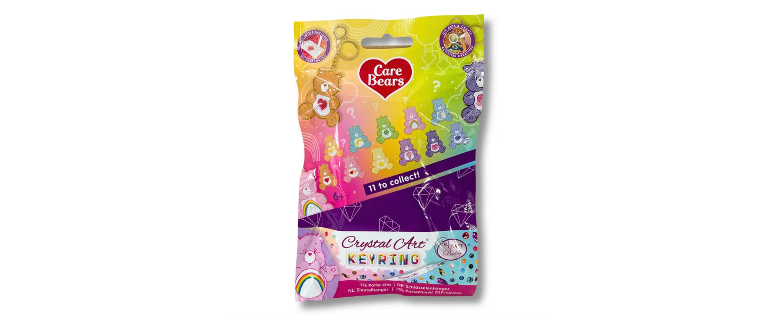 Crystal Art Keyring Care Bears
